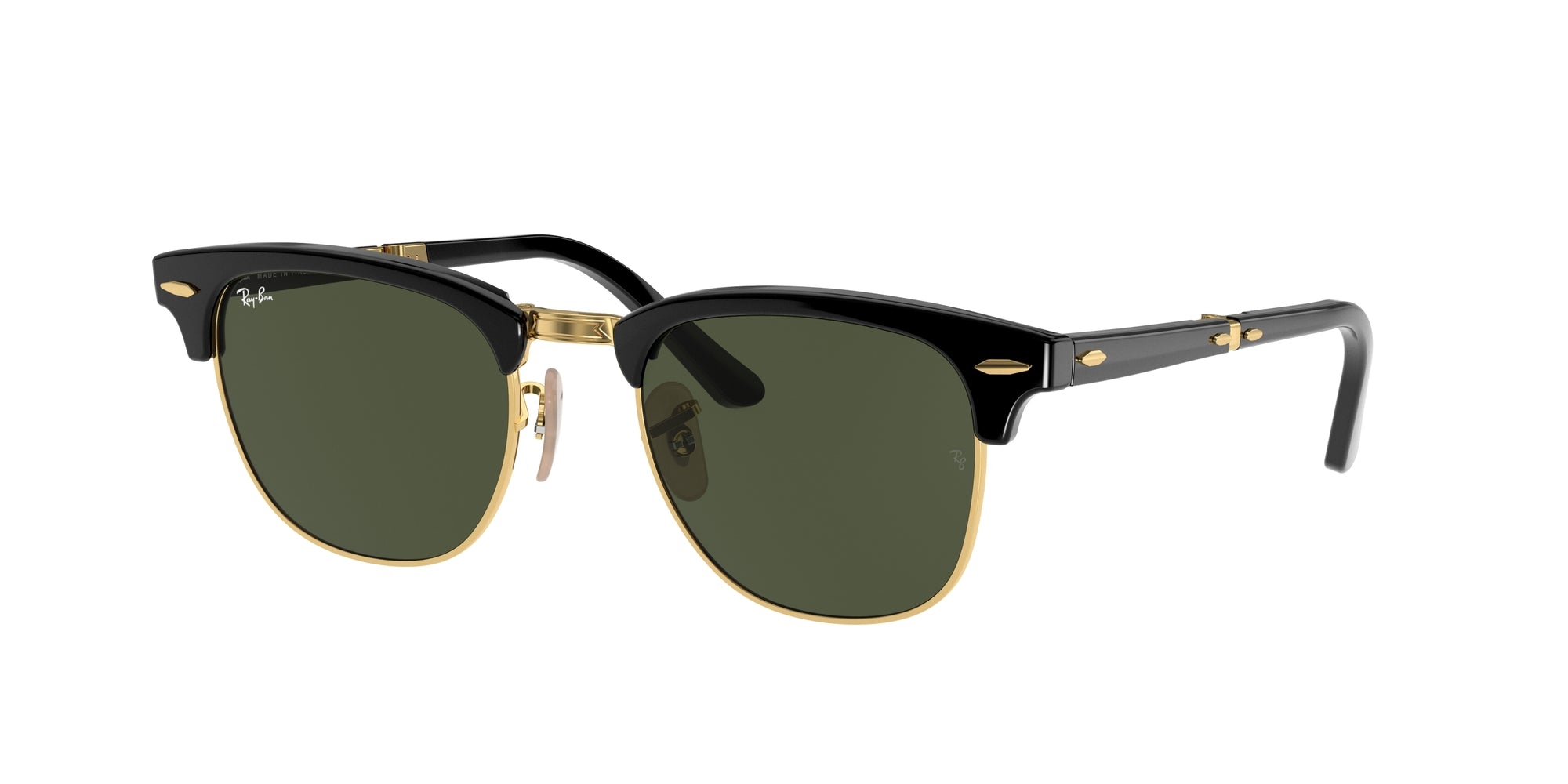 Ray - Ban Unisex Rb2176 Clubmaster Folding 901 Occhiali Da Sole Acetato Nero G15 Squadrata Normale
