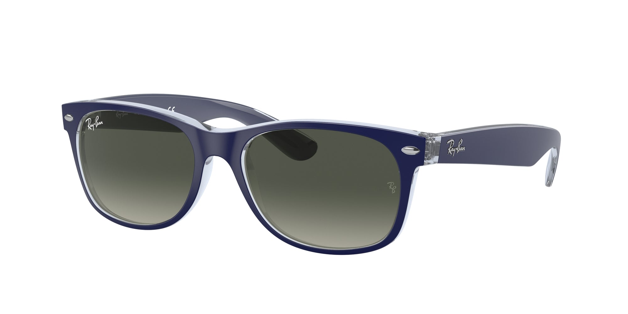 Ray - Ban Unisex Rb2132 New Wayfarer 605371 Occhiali Da Sole Nylon Blu Grigio Squadrata Normale