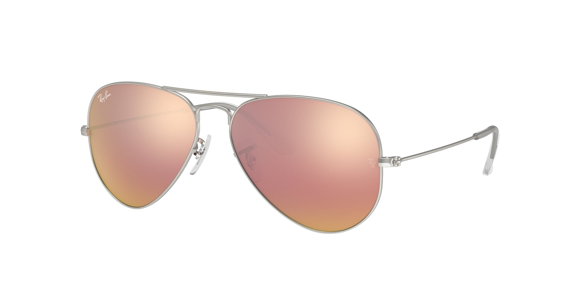 Ray - Ban Unisex Rb3025 Aviator 019/Z2 Occhiali Da Sole Metallo Argento Marrone Pilot Normale