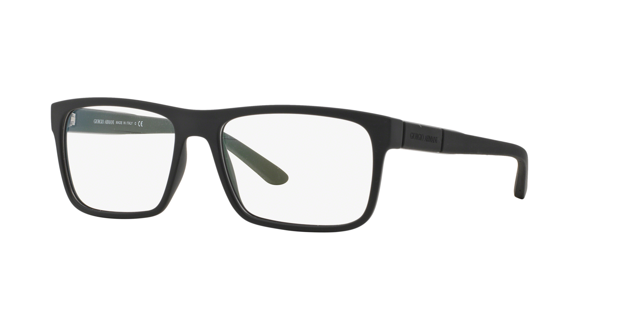 Giorgio Armani Uomo Ar7042  5063 Montature Da Vista Nylon Nero Trasparente Squadrata Normale