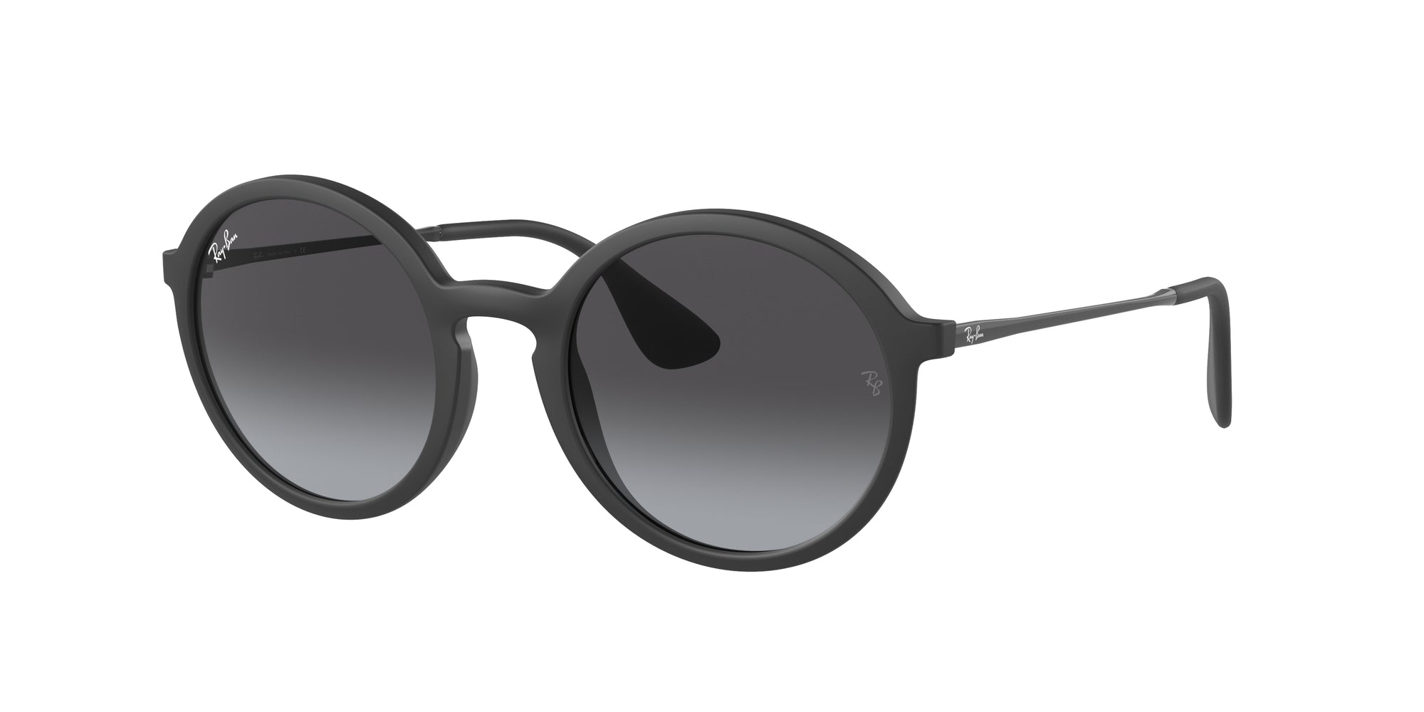 Ray - Ban Donna Rb4222  622/8G Occhiali Da Sole Iniettato Nero Grigio Pantos Normale Sfumato