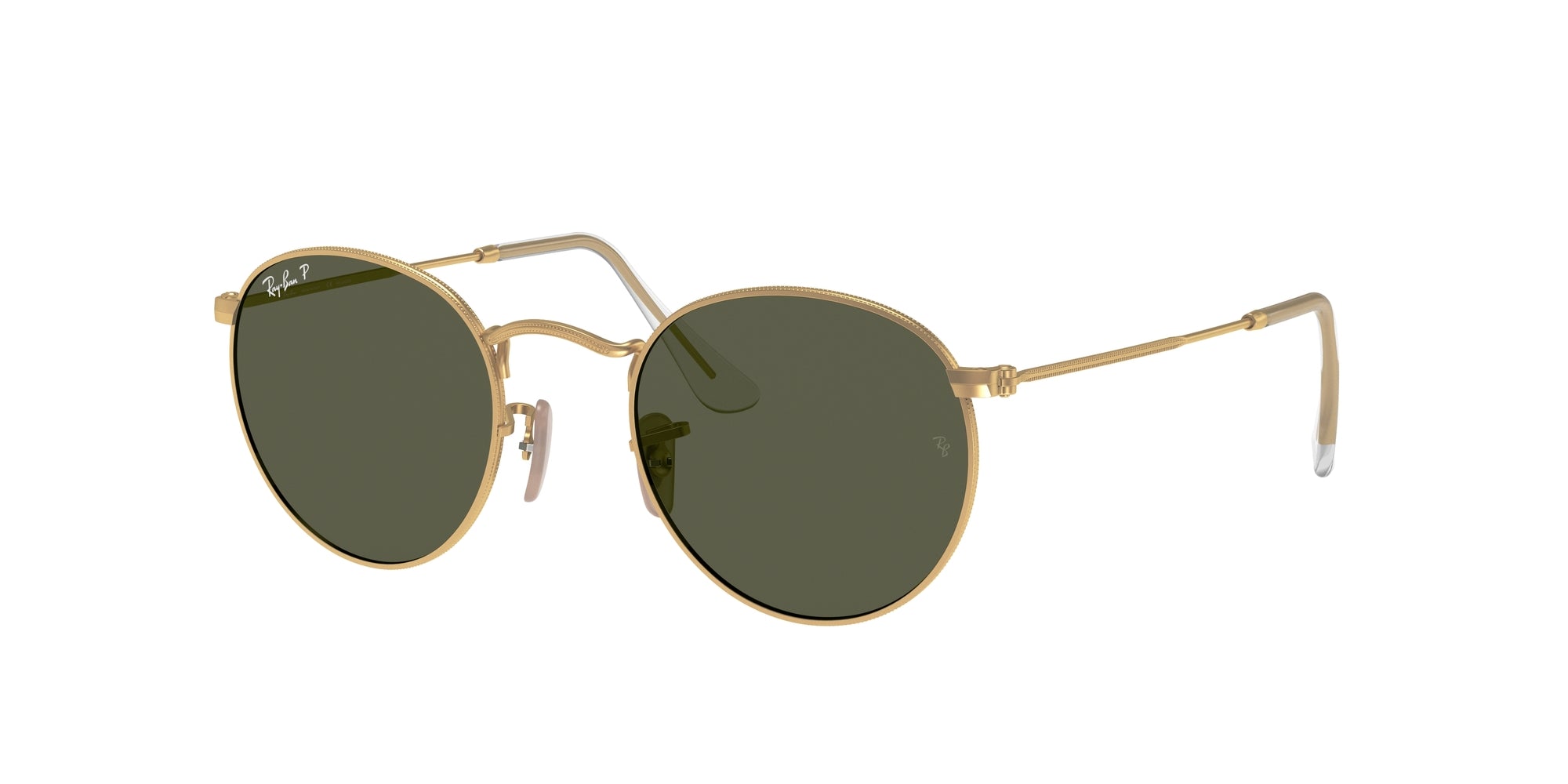 Ray - Ban Uomo Rb3447 Round Metal 112/58 Occhiali Da Sole Metallo Oro G15 Rotonda Polarizzata