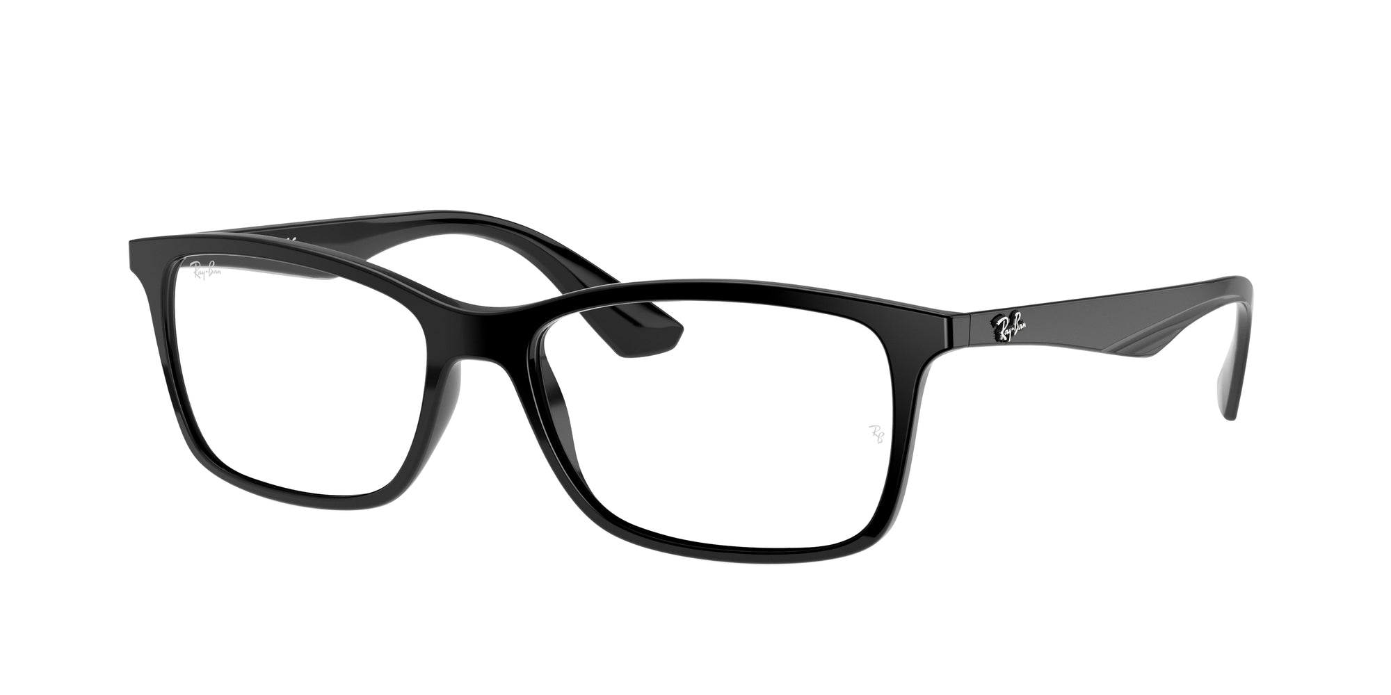 Ray - Ban Unisex Rx7047  2000 Montature Da Vista Iniettato Nero Trasparente Squadrata Normale