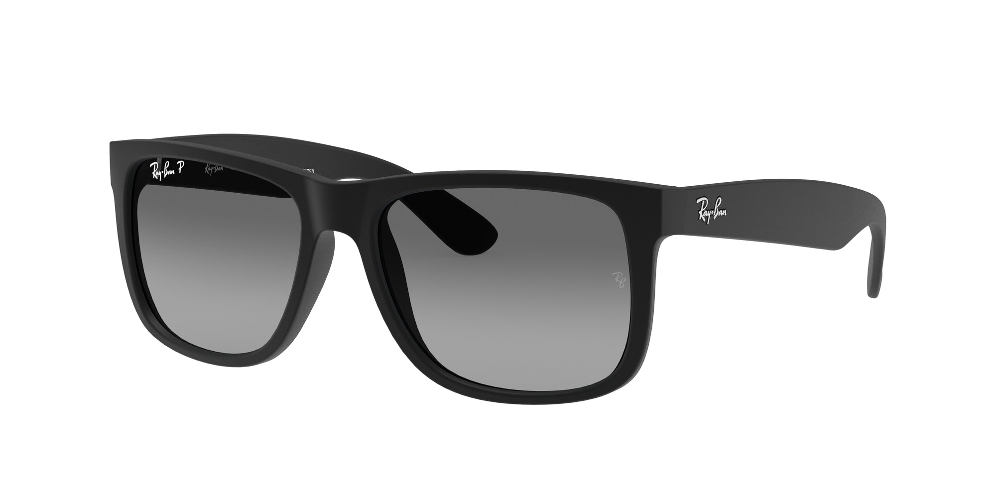 Ray - Ban Uomo Rb4165F Justin 622/T3 Occhiali Da Sole Nylon Nero Grigio Squadrata Polarizzata Sfumato