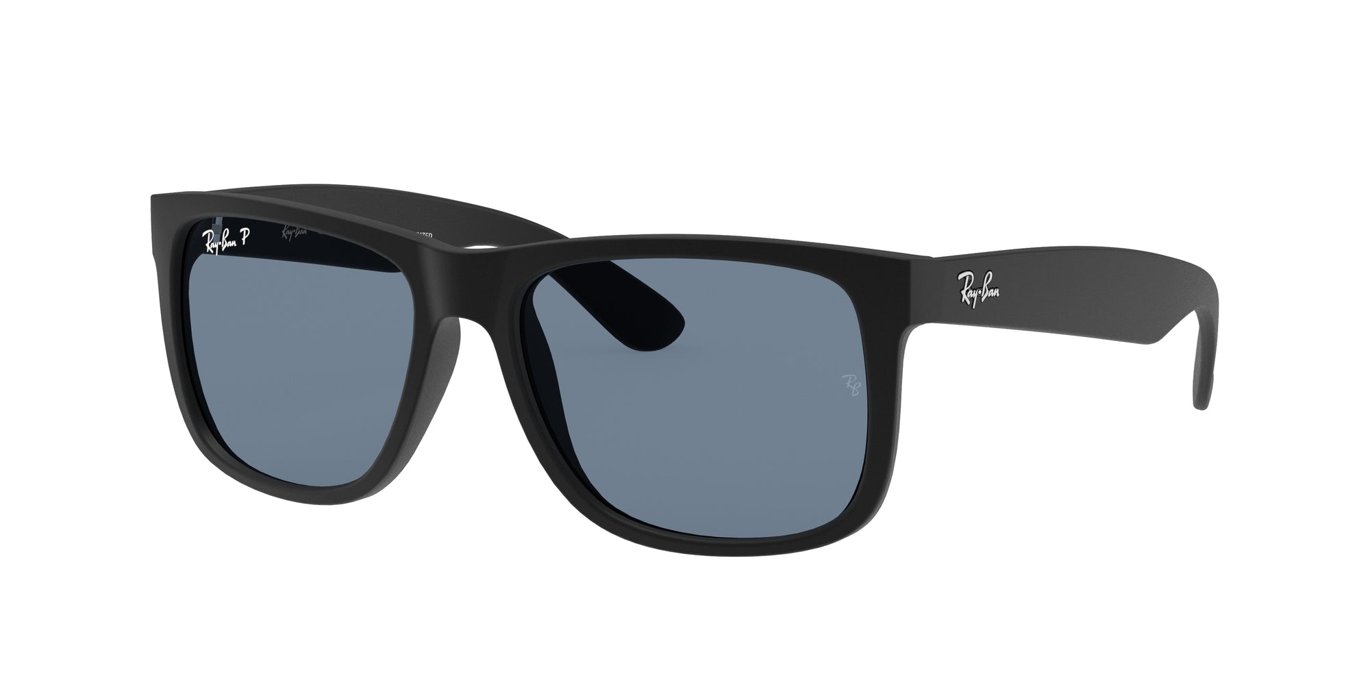 Ray - Ban Uomo Rb4165 Justin 622/2V Occhiali Da Sole Nylon Nero Blu Squadrata Polarizzata