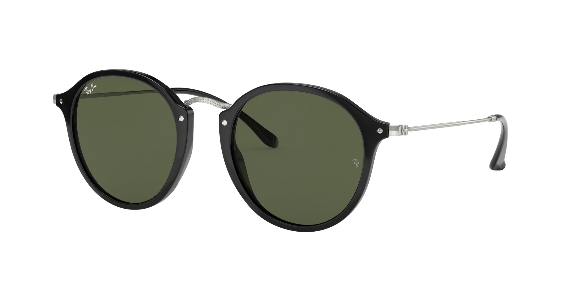 Ray - Ban Uomo Rb2447 Round 901 Occhiali Da Sole Plastica Nero  Pantos Normale