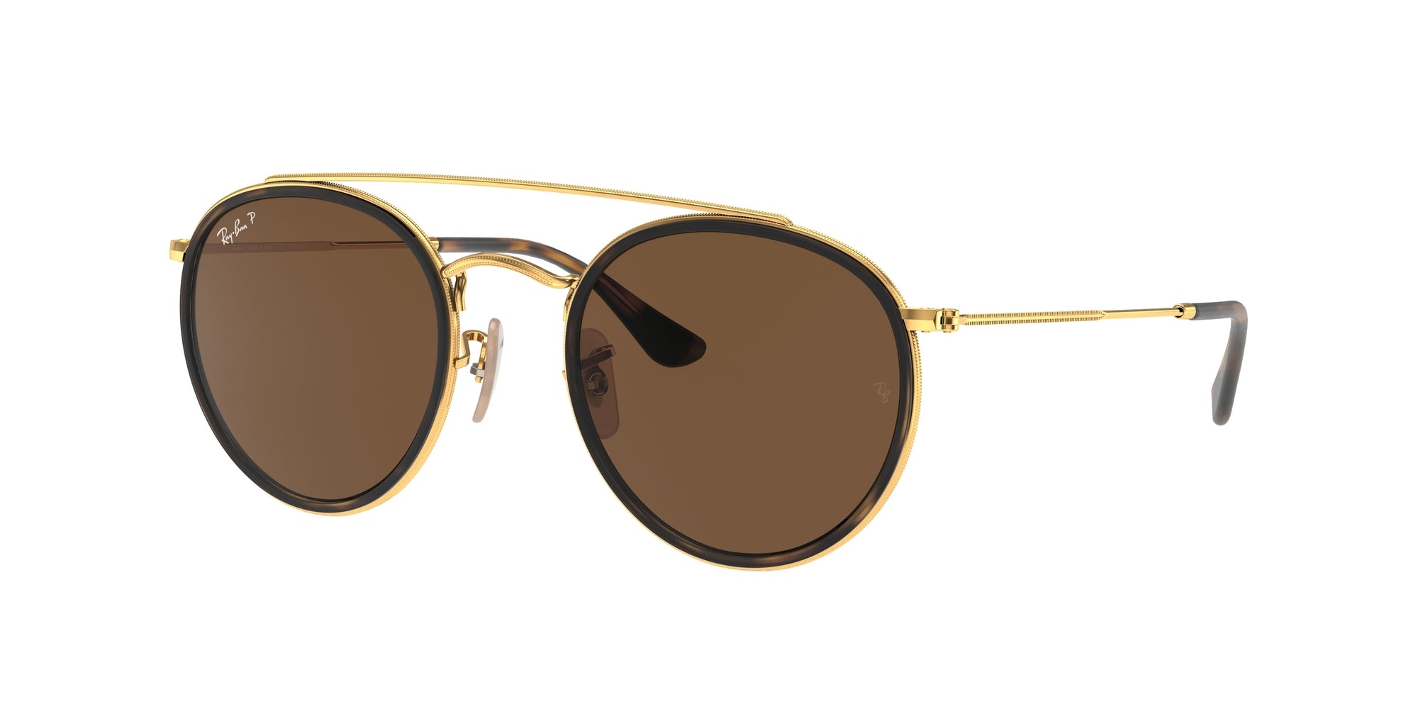 Ray - Ban Unisex Rb3647N  001/57 Occhiali Da Sole Metallo Oro  Rotonda Polarizzata