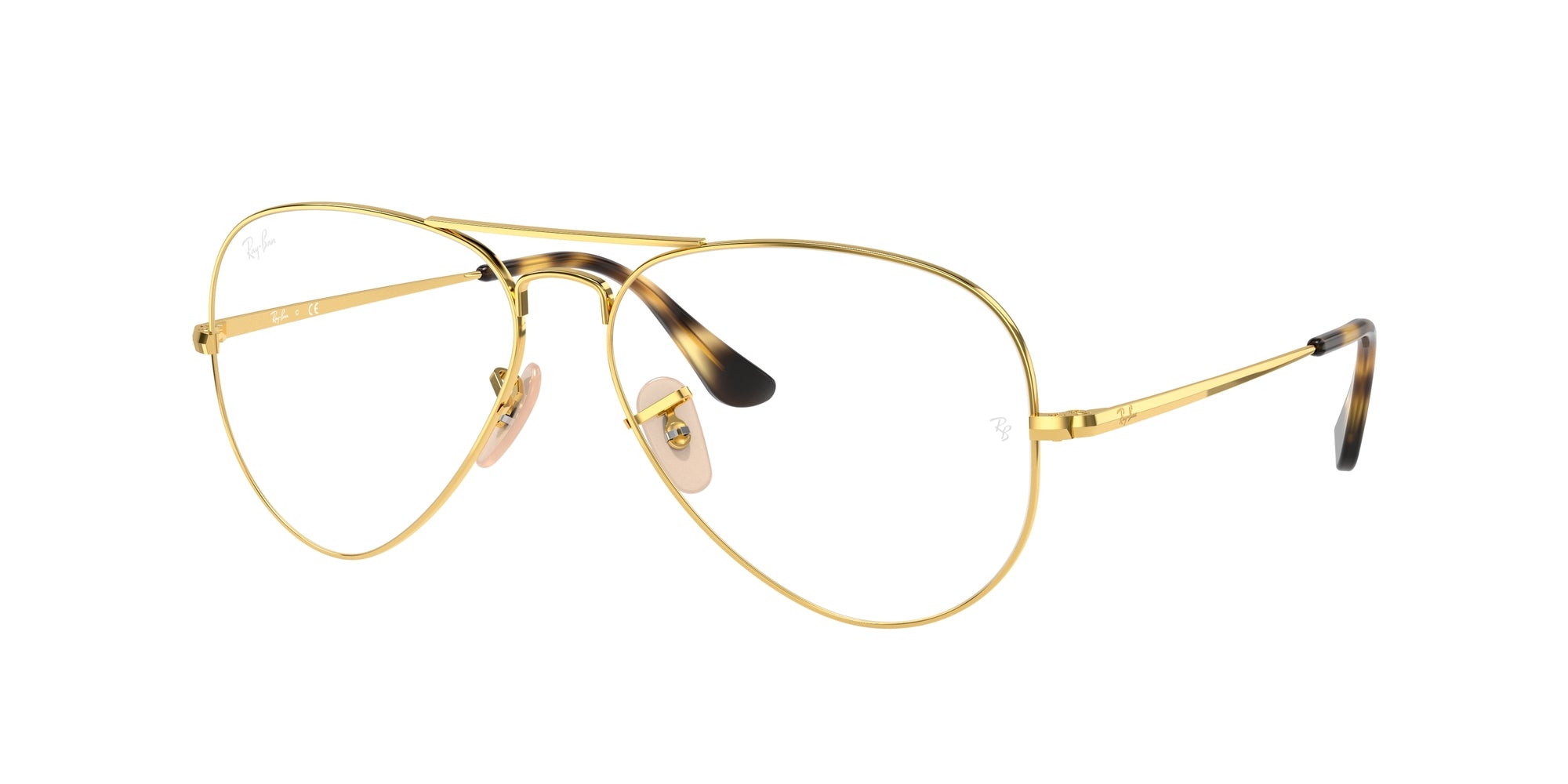 Ray - Ban Unisex Rx6489 Aviator 2500 Montature Da Vista Metallo Oro Trasparente Pilot Normale