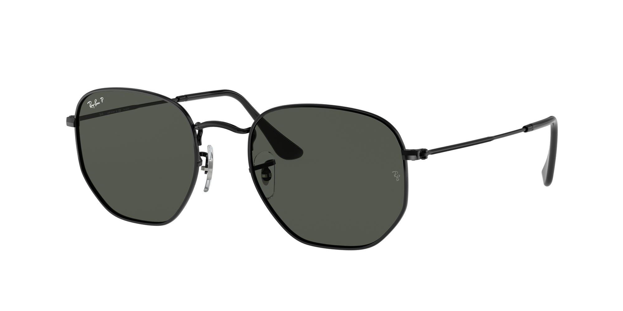 Ray - Ban Unisex Rb3548N Hexagonal 002/58 Occhiali Da Sole Metallo Nero G15 Geometrica Polarizzata