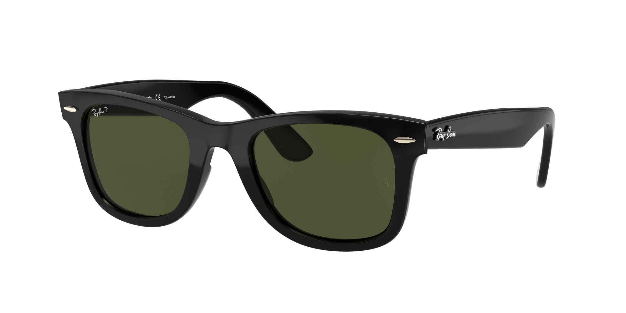 Ray - Ban Unisex Rb4340 Wayfarer Ease 601/58 Occhiali Da Sole Iniettato Nero G15 Squadrata Polarizzata