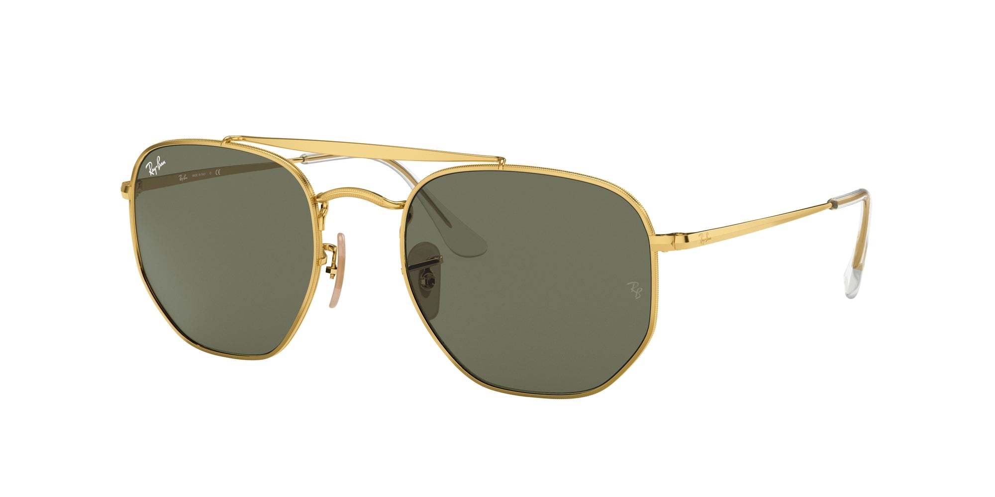 Ray - Ban Unisex Rb3648 The Marshal 001 Occhiali Da Sole Metallo Oro G15 Geometrica Normale