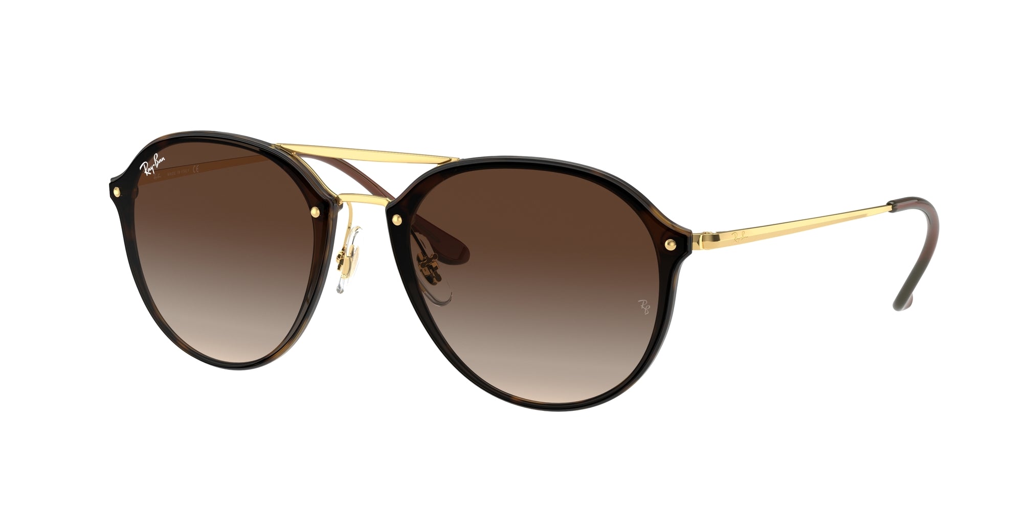 Ray - Ban Unisex Rb4292N Blaze Doublebridge 710/13 Occhiali Da Sole Iniettato Tartaruga Marrone Pantos Normale Sfumato