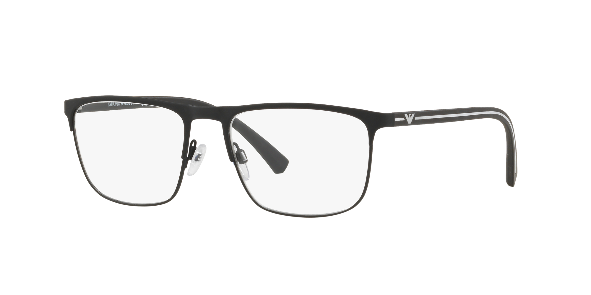 Emporio Armani Uomo Ea1079  3094 Montature Da Vista Metallo Nero Trasparente Squadrata Normale
