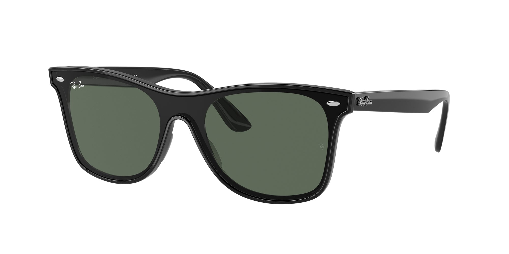 Ray - Ban Unisex Rb4440N Blaze Wayfarer 601/71 Occhiali Da Sole Iniettato Nero Verde Squadrata Normale