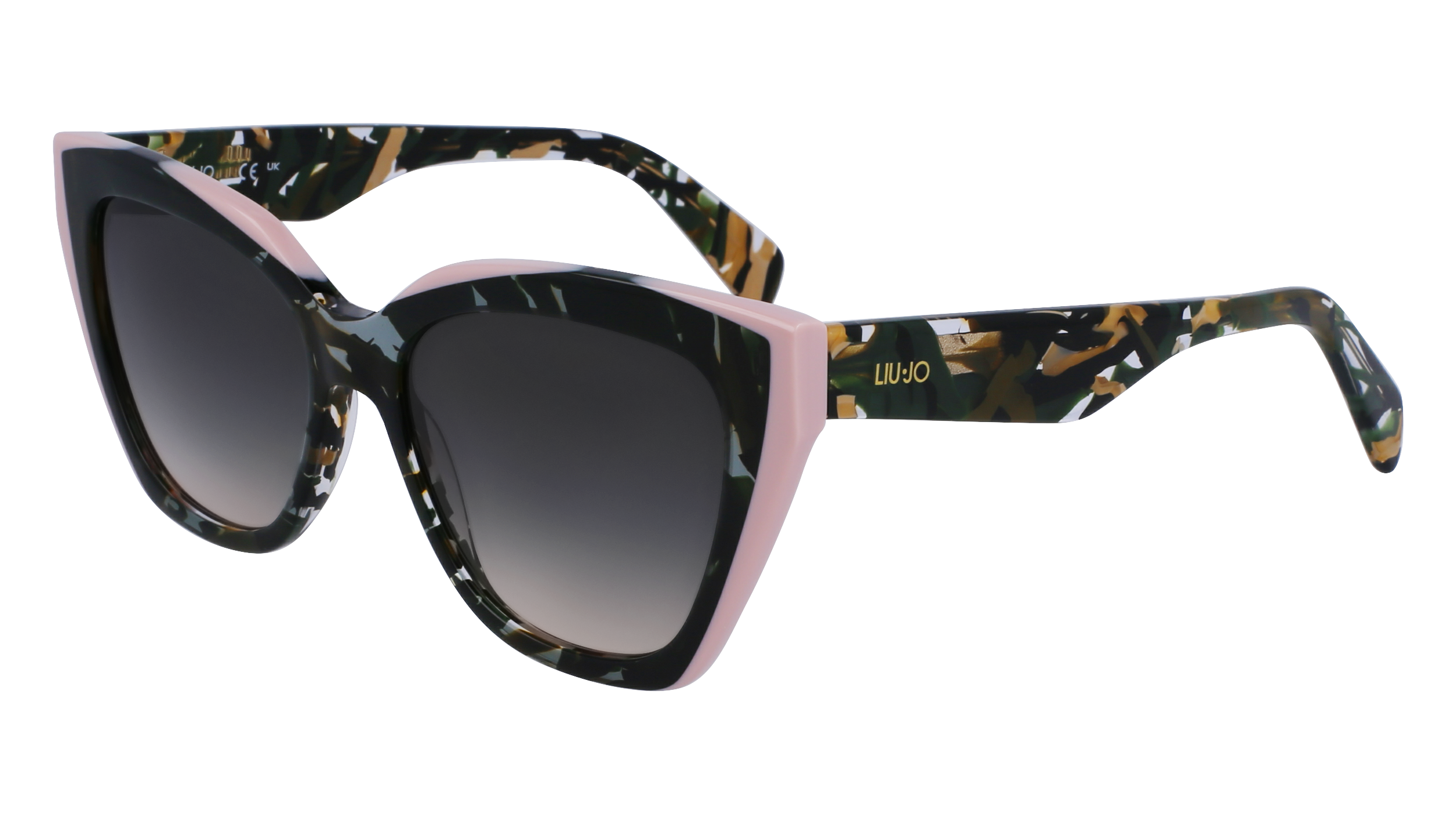 Liu Jo Donna Lj784S 008 Occhiali Da Sole Acetato Nero Grigio Farfalla Normale Sfumato