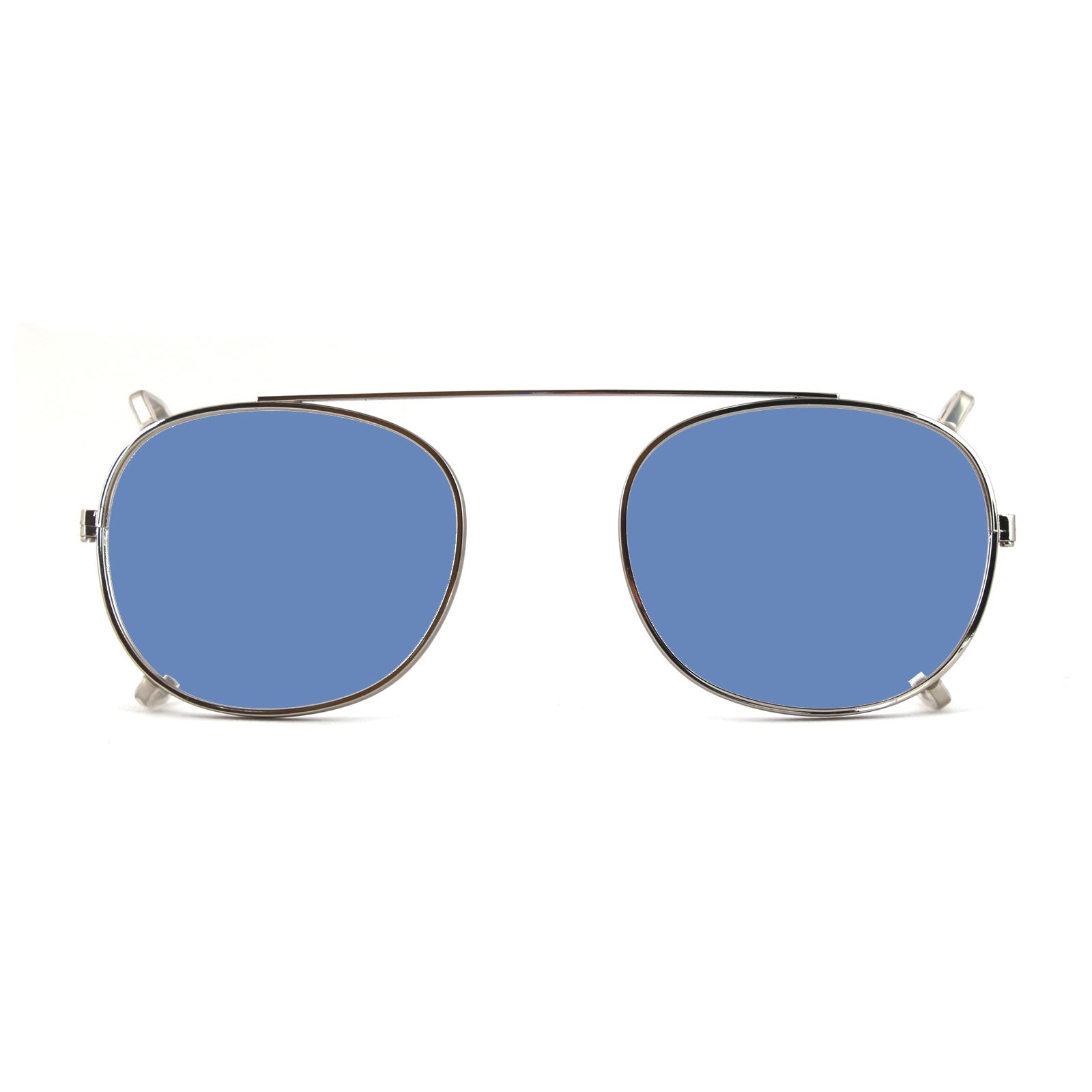 Xlab Unisex Clip-On 02 Argento/Azzurro Polarizzato Per 8004 Stile Moscot Calibro 48Mm Clip On Acetato Argento Azzurro Pantos Polarizzata