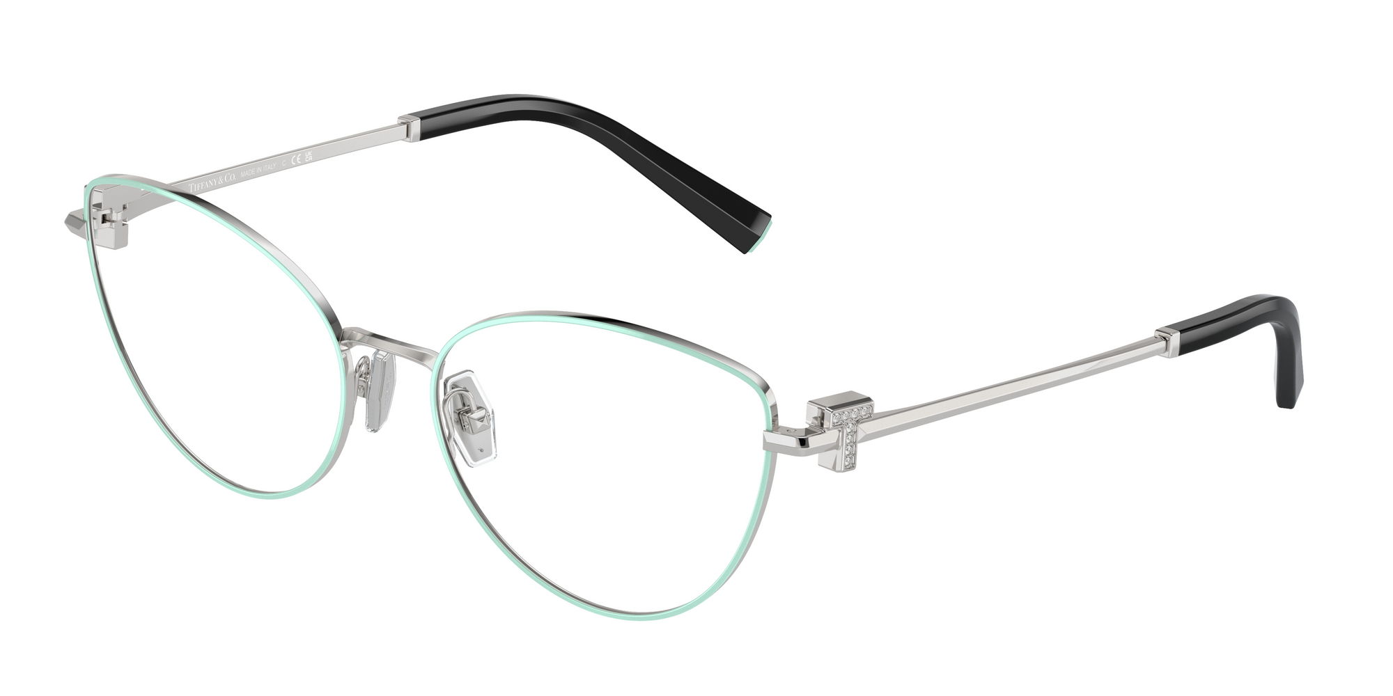 Tiffany Donna Tf1159B  6151 Montature Da Vista Acciaio Blu Trasparente Cat Eye Normale