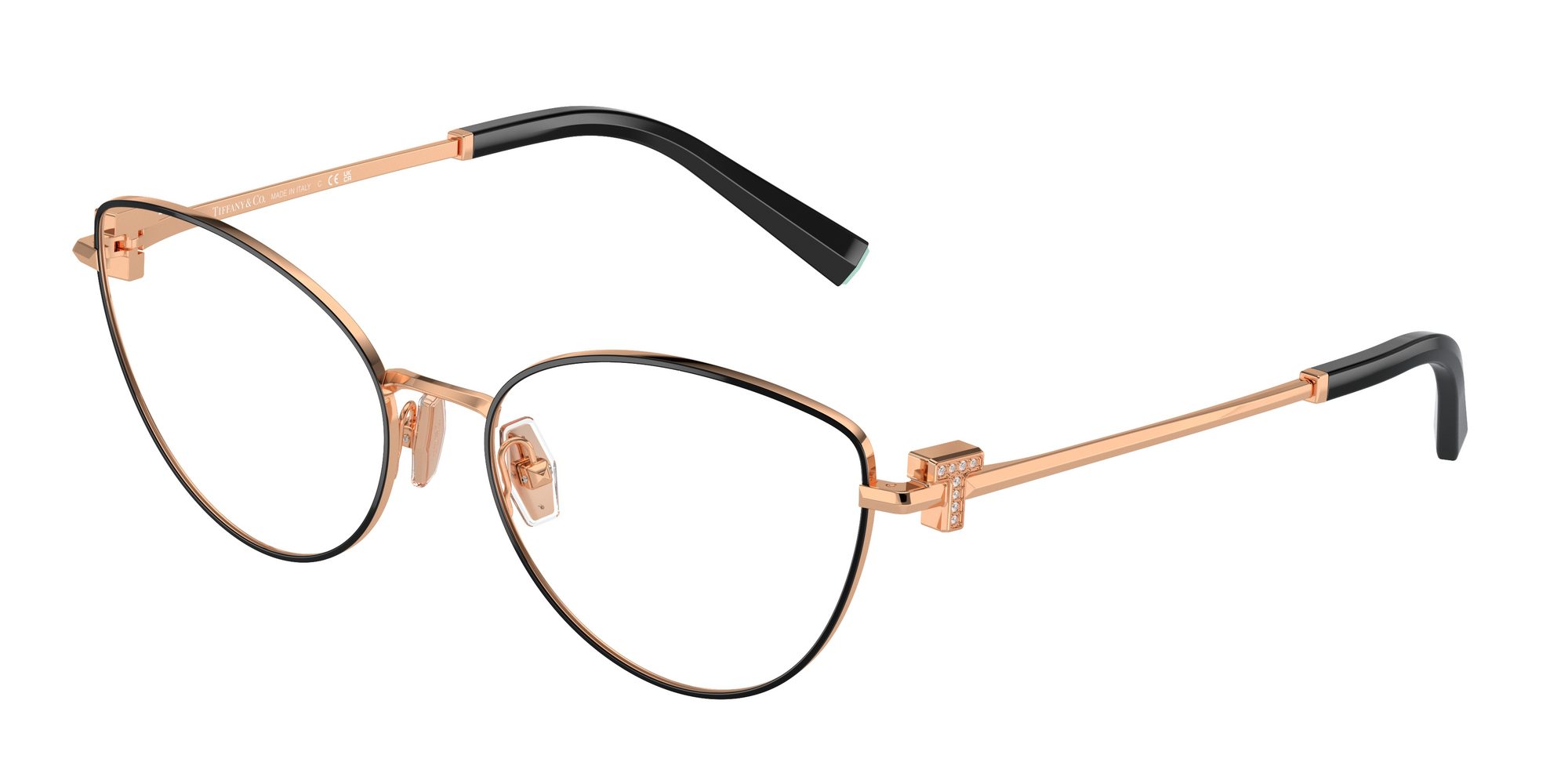 Tiffany Donna Tf1159B  6162 Montature Da Vista Acciaio Nero Trasparente Cat Eye Normale