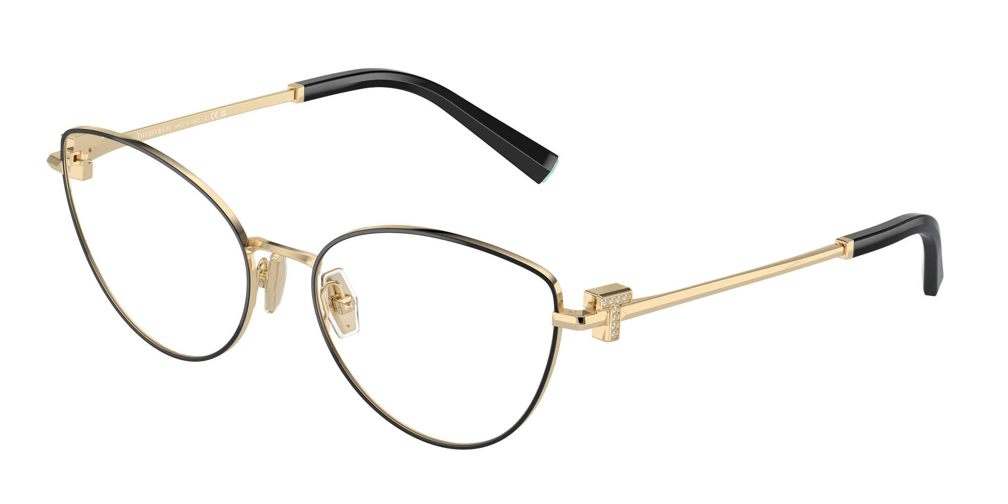Tiffany Donna Tf1159B  6164 Montature Da Vista Acciaio Nero Trasparente Cat Eye Normale