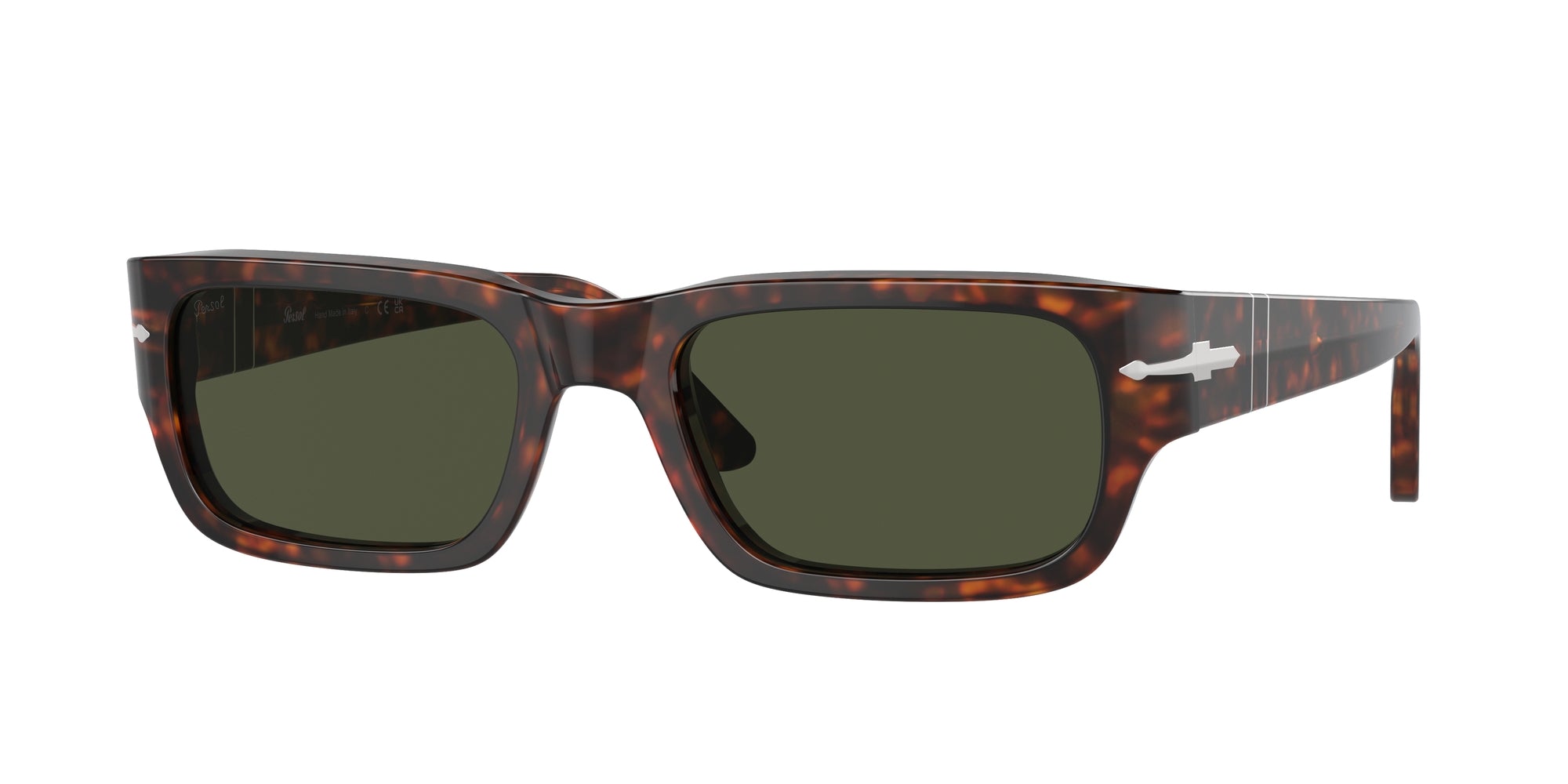 Persol Unisex Po3347S Adrien 24/31 Occhiali Da Sole Acetato Tartaruga Verde Squadrata Normale