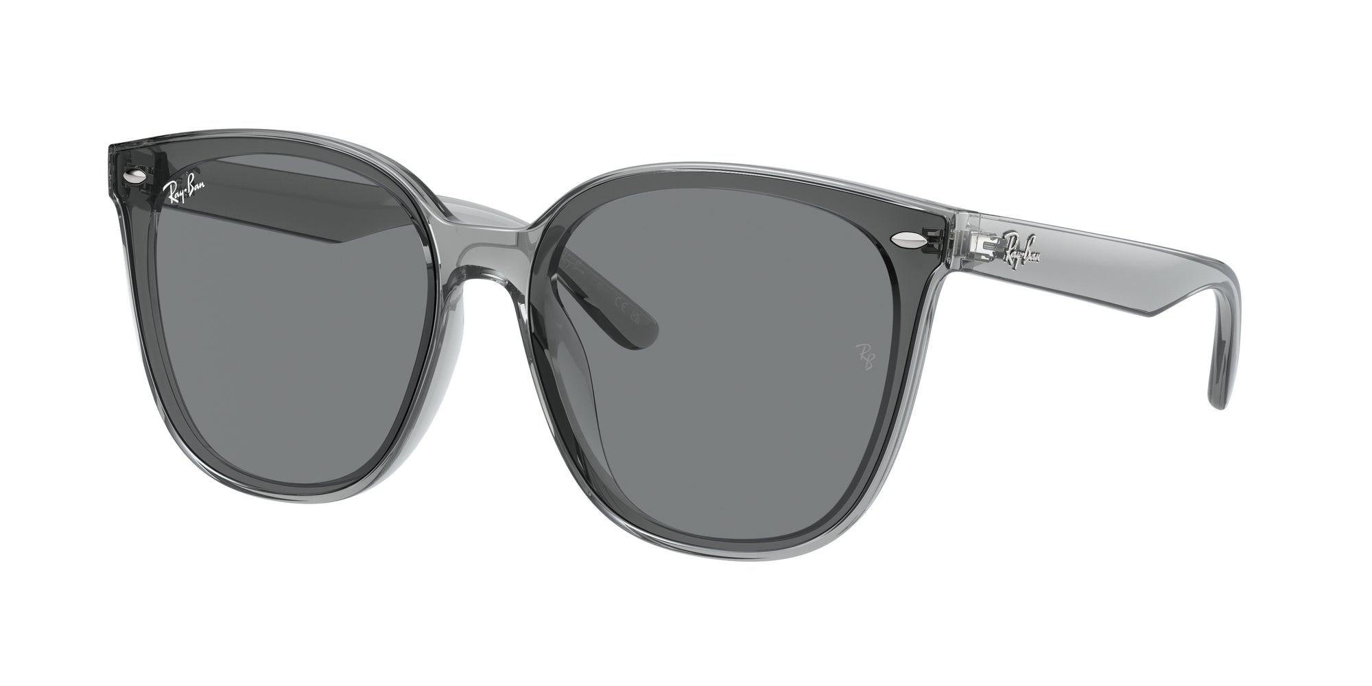 Ray - Ban Unisex Rb4423D  645087 Occhiali Da Sole Iniettato Grigio Marrone Squadrata Normale