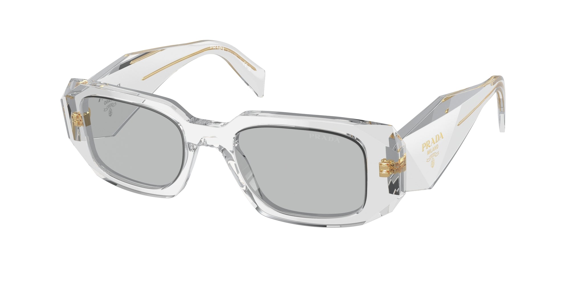Prada Donna Pr 17Ws  12R30B Occhiali Da Sole Acetato Grigio Grigio Squadrata Normale