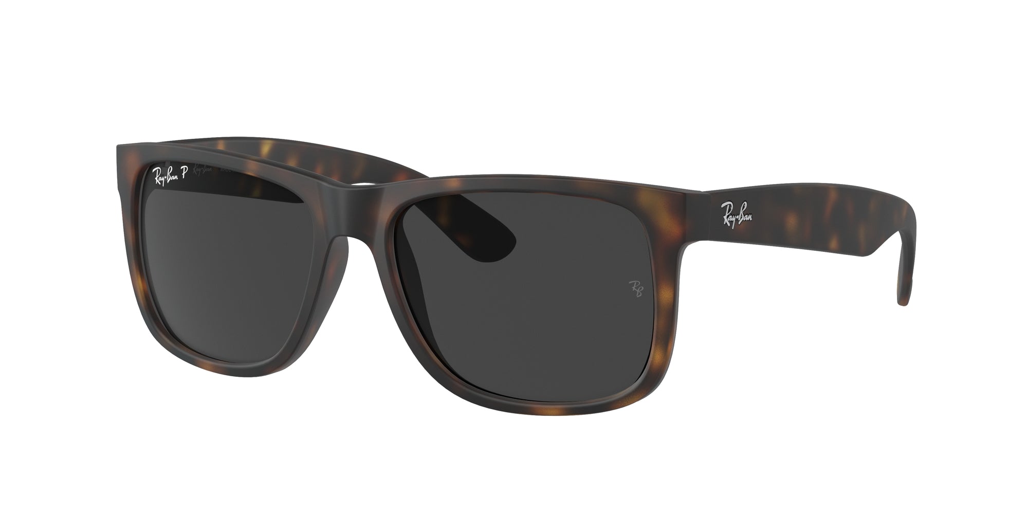Ray - Ban Uomo Rb4165 Justin 865/87 Occhiali Da Sole Nylon Tartaruga Grigio Squadrata Polarizzata