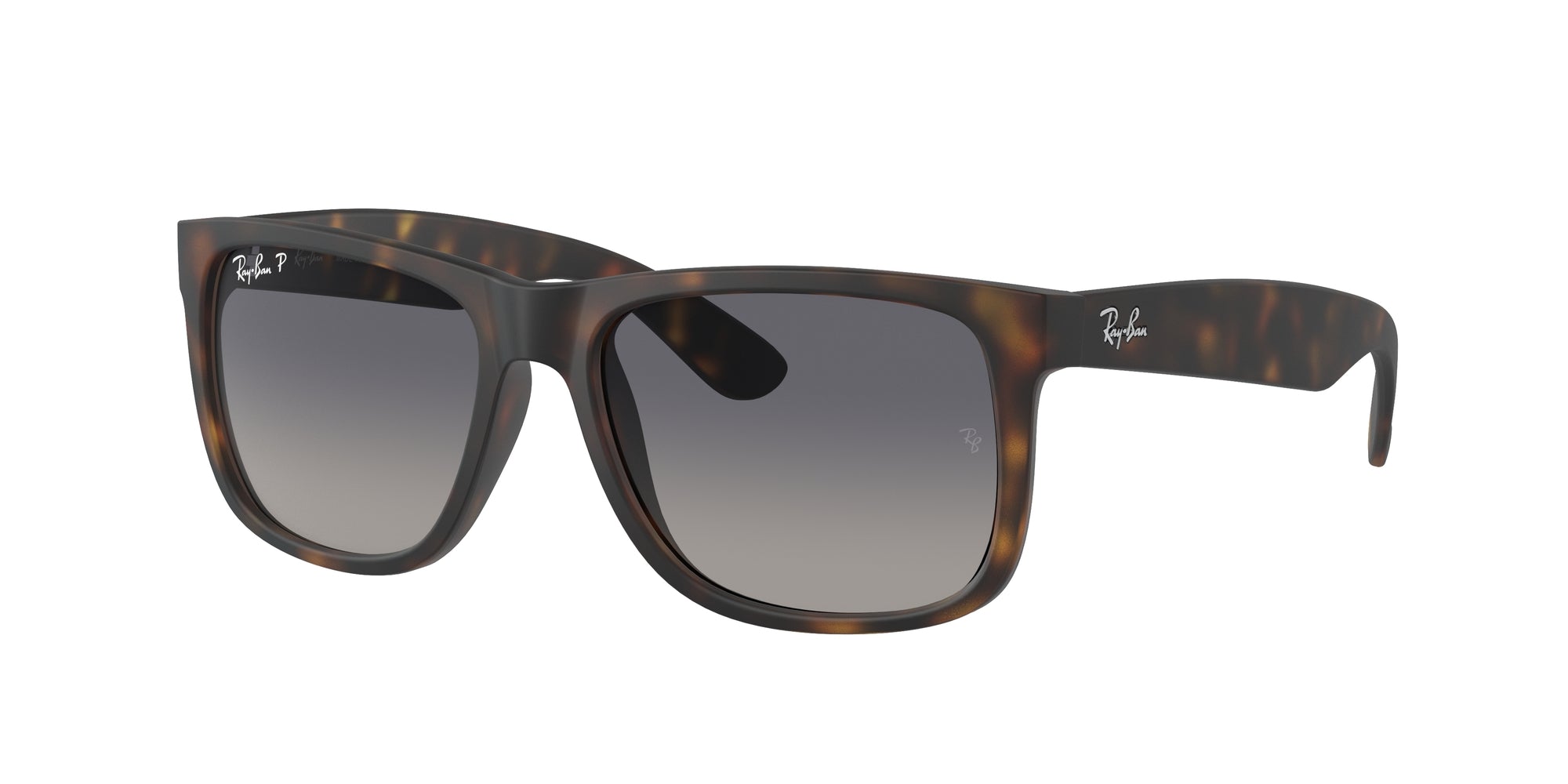 Ray - Ban Uomo Rb4165 Justin 865/8S Occhiali Da Sole Nylon Tartaruga Blu Squadrata Polarizzata Sfumato