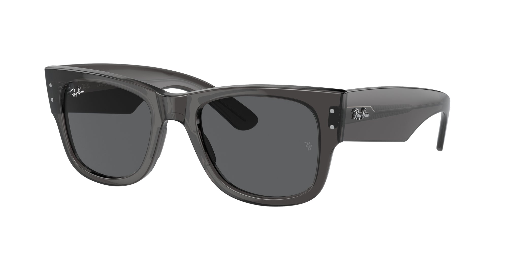 Ray - Ban Unisex Rb0840S Mega Wayfarer 1406B1 Occhiali Da Sole Acetato Nero Grigio Squadrata Normale