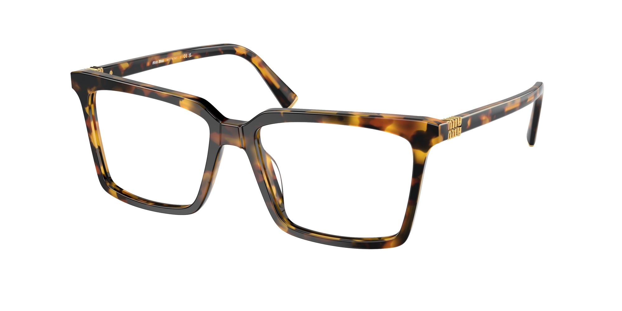 Miu Miu Donna Mu 08Xv  Vau1O1 Montature Da Vista Acetato Tartaruga Trasparente Squadrata Normale