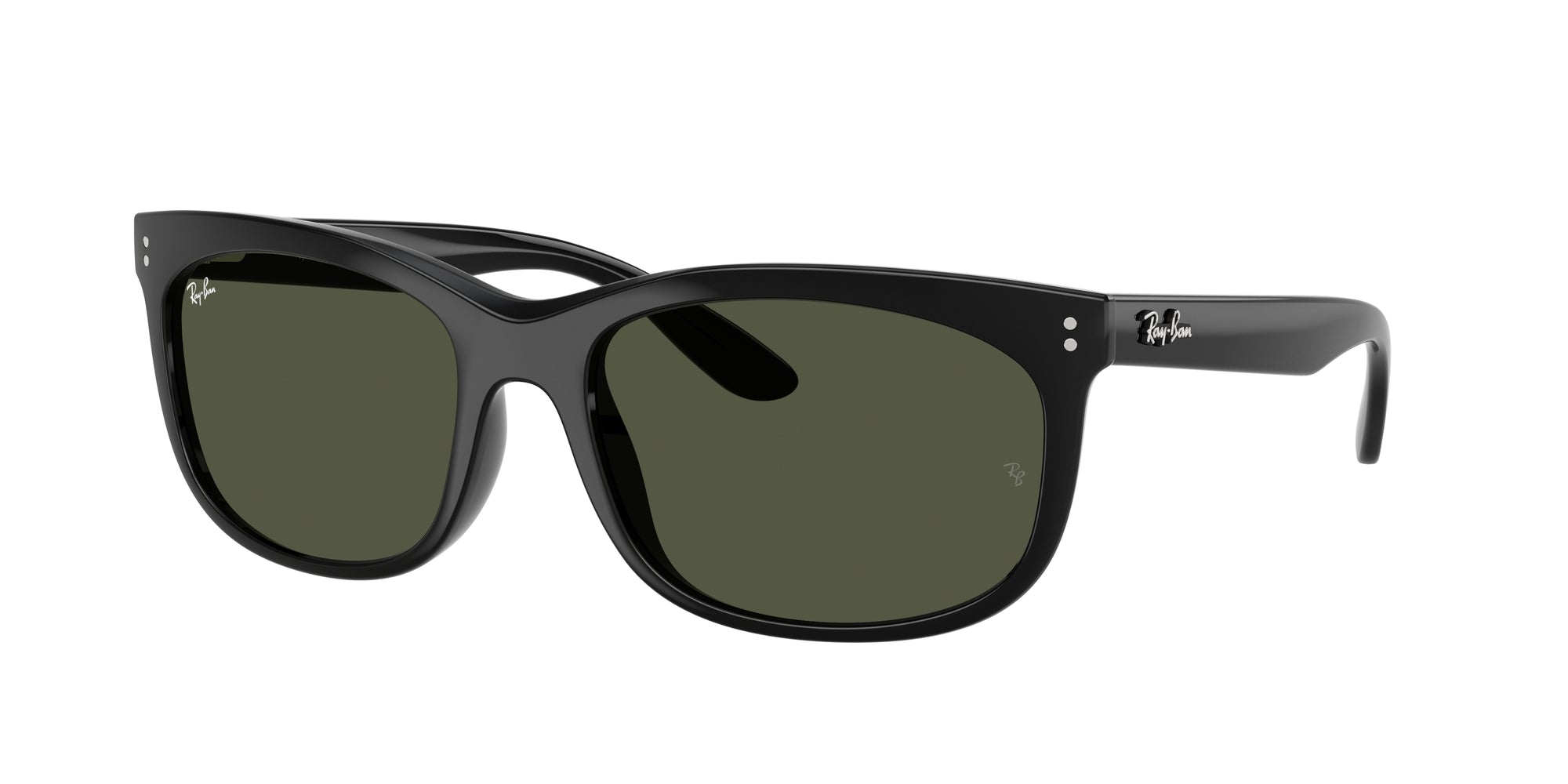 Ray - Ban Unisex Rb2389 Balorette 901/31 Occhiali Da Sole Acetato Nero Verde G15 Pillow Normale
