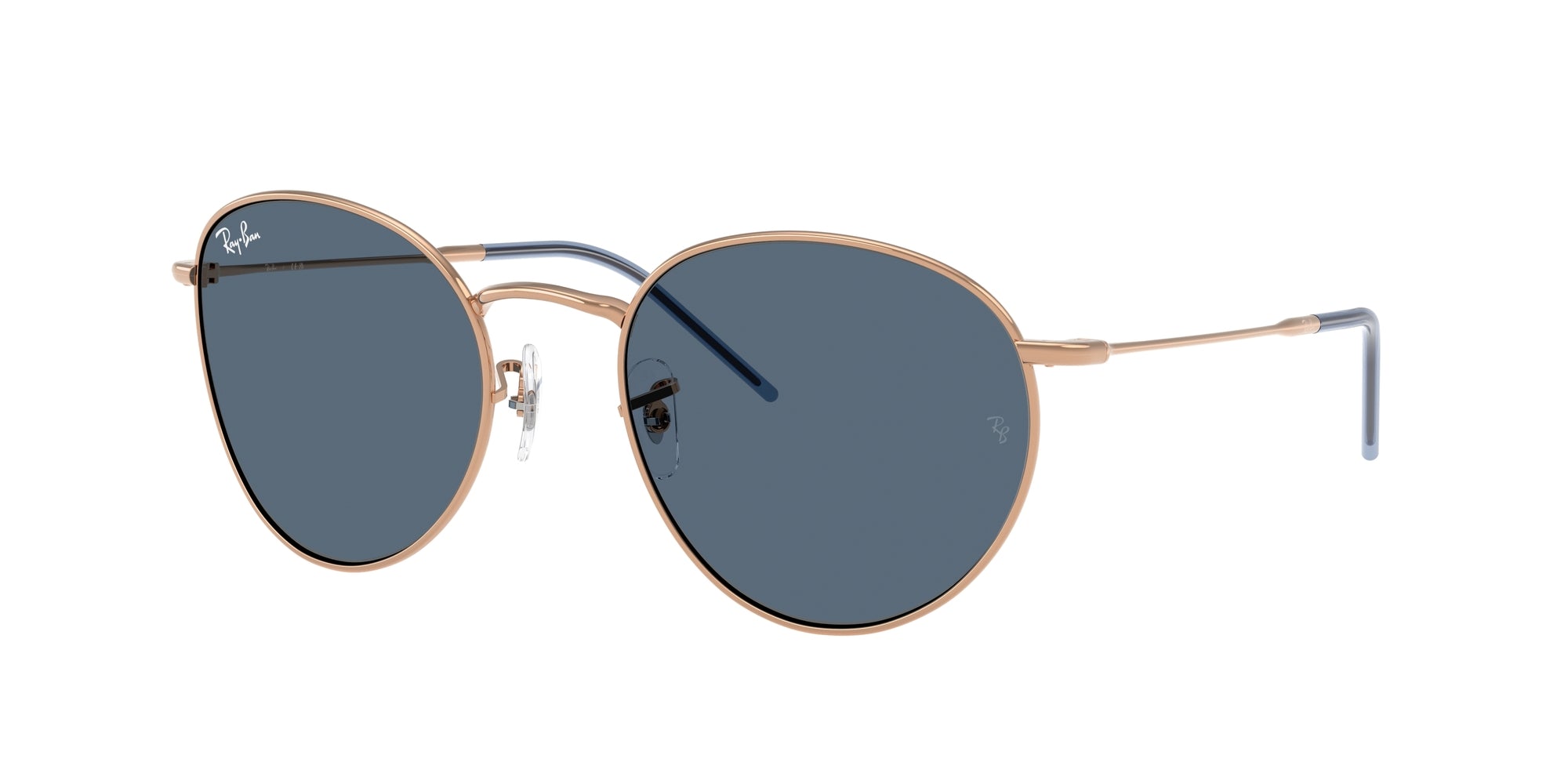 Ray - Ban Unisex Rbr0103S Round Reverse 92023A Occhiali Da Sole Metallo Oro Blu Pantos Normale
