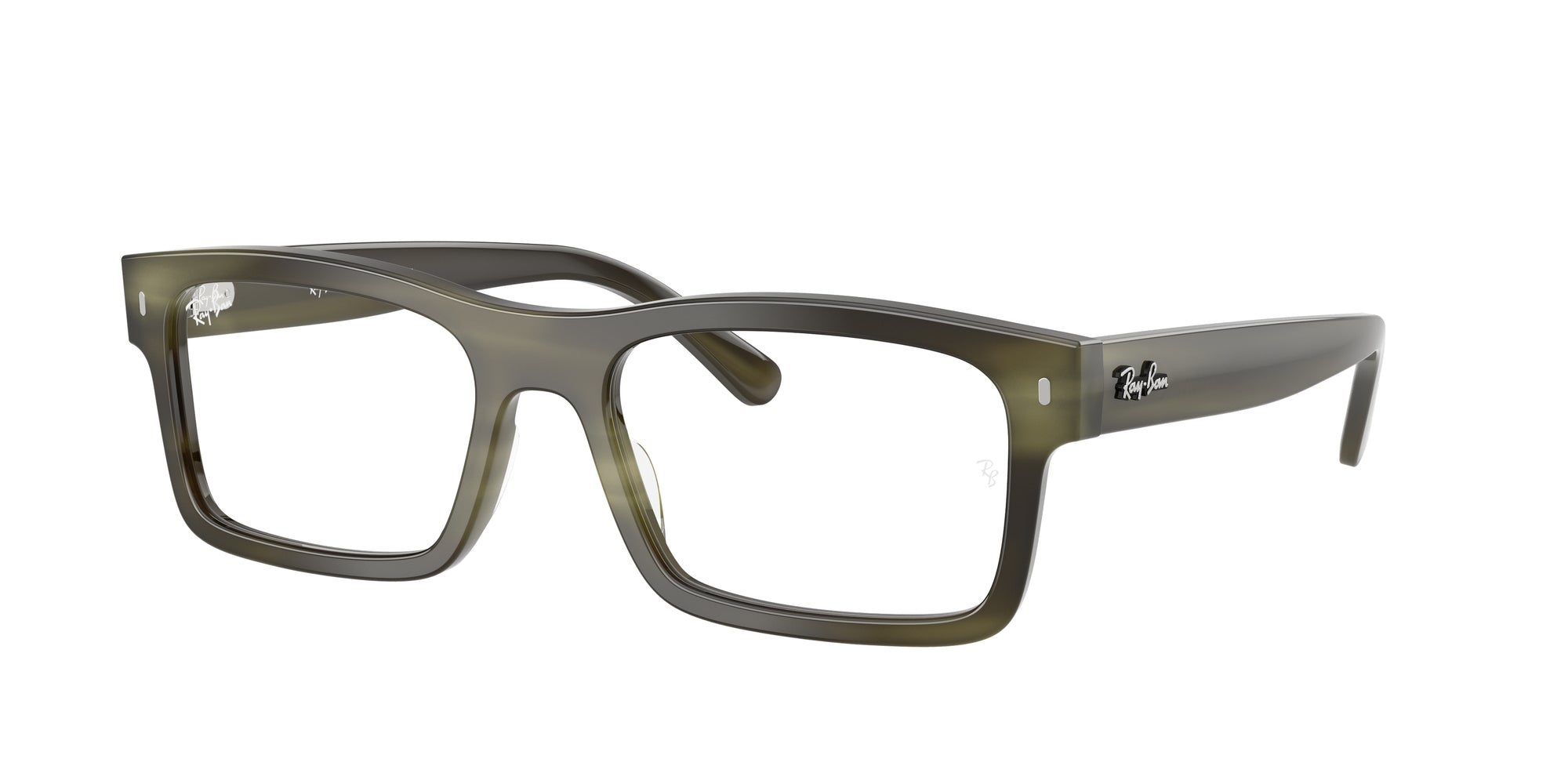 Ray - Ban Unisex Rx5435 8405 Montature Da Vista Acetato Marrone Trasparente Squadrata Normale