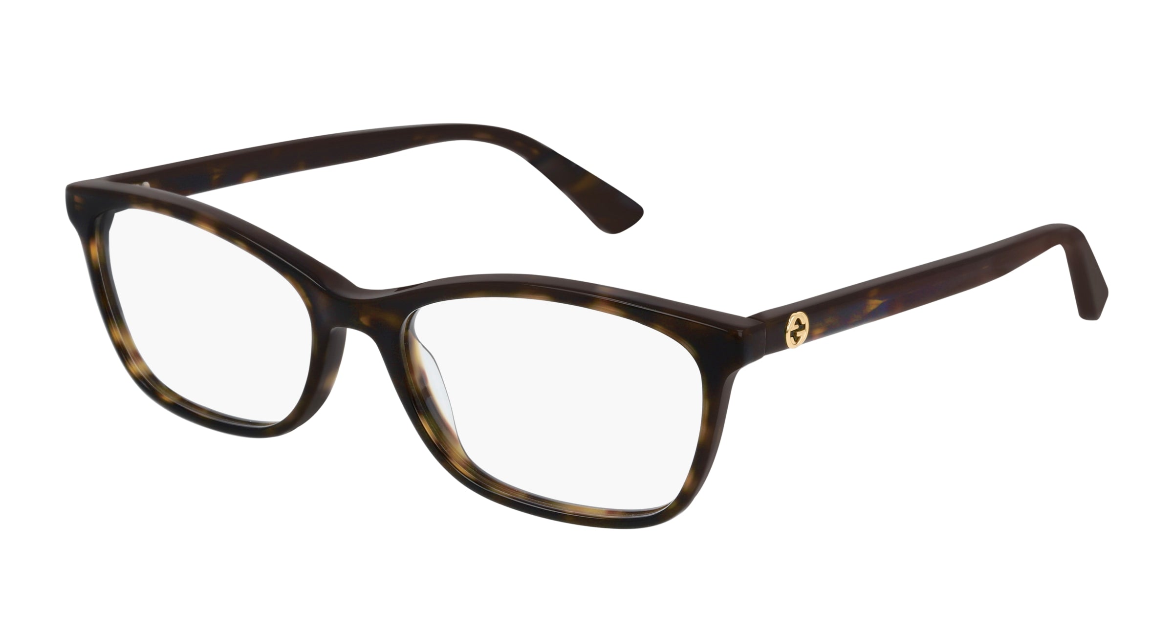 Gucci Donna Gg0613O 006 Montature Da Vista Acetato Havana  Squadrata