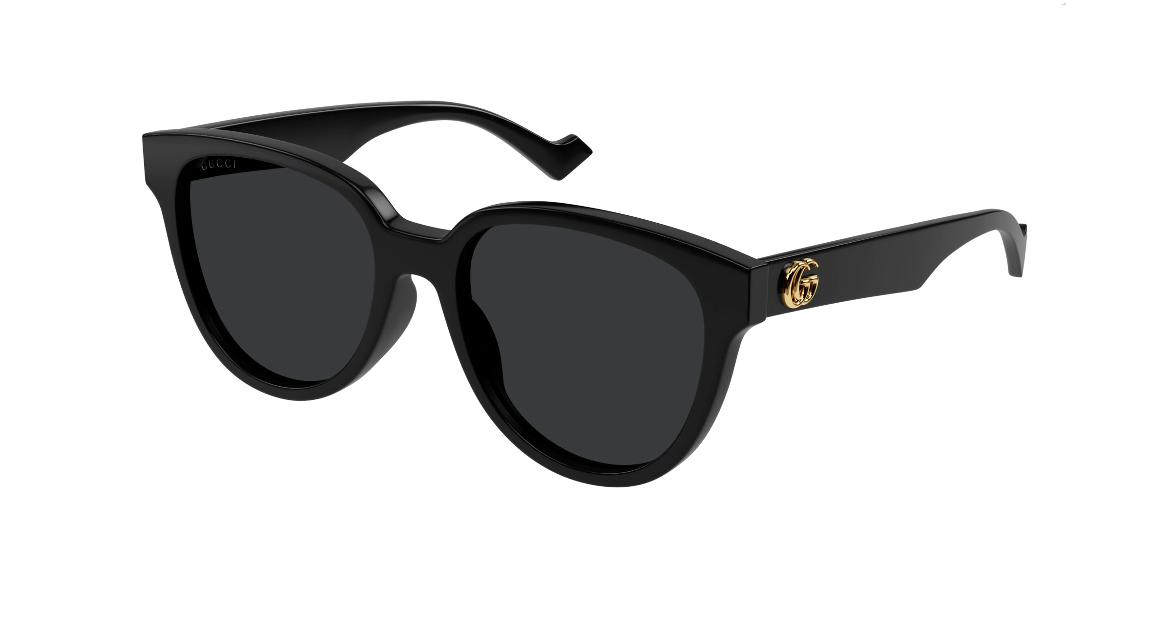 Gucci Donna Gg0960Sa 002 Occhiali Da Sole Acetato Nero Grigio Rotonda Normale