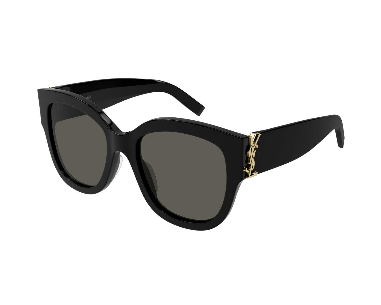 Saint Laurent Donna Sl M95/F 001 Occhiali Da Sole Acetato Nero Grigio Cat Eye