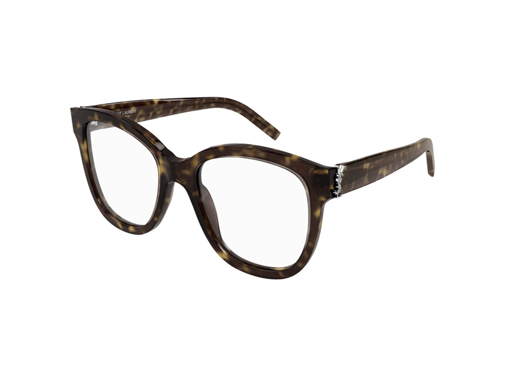 Saint Laurent Donna Sl M97 004 Montature Da Vista Acetato Havana Trasparente Squadrata