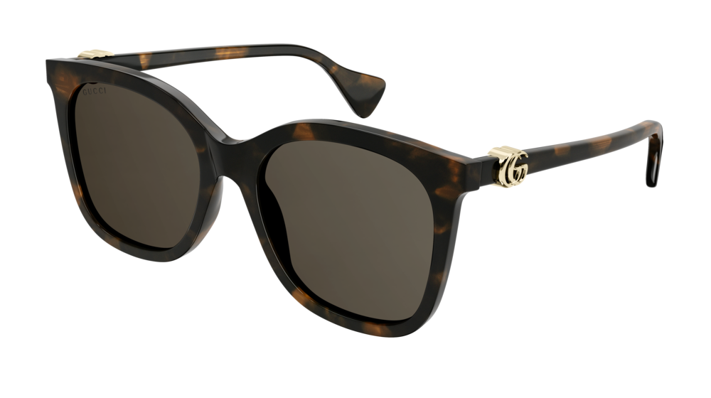 Gucci Donna Gg1071S 002 Occhiali Da Sole Acetato Havana Marrone Cat Eye