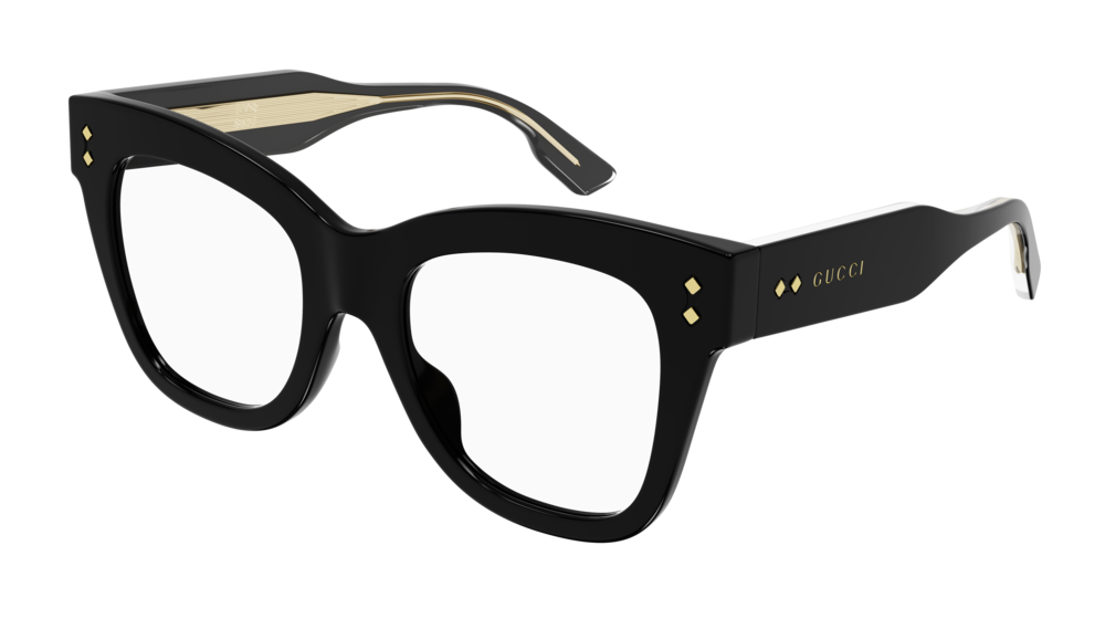 Gucci Donna Gg1082O 001 Montature Da Vista Acetato Nero  Cat Eye