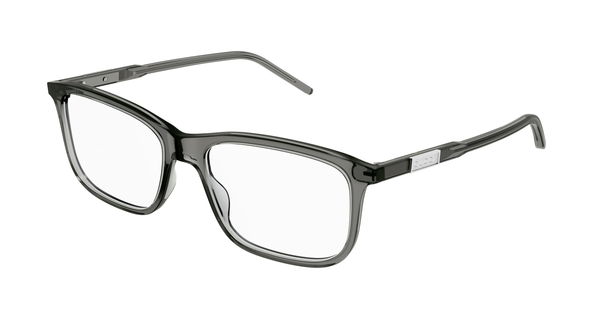Gucci Uomo Gg1159Oa 002 Montature Da Vista Acetato Grigio  Squadrata