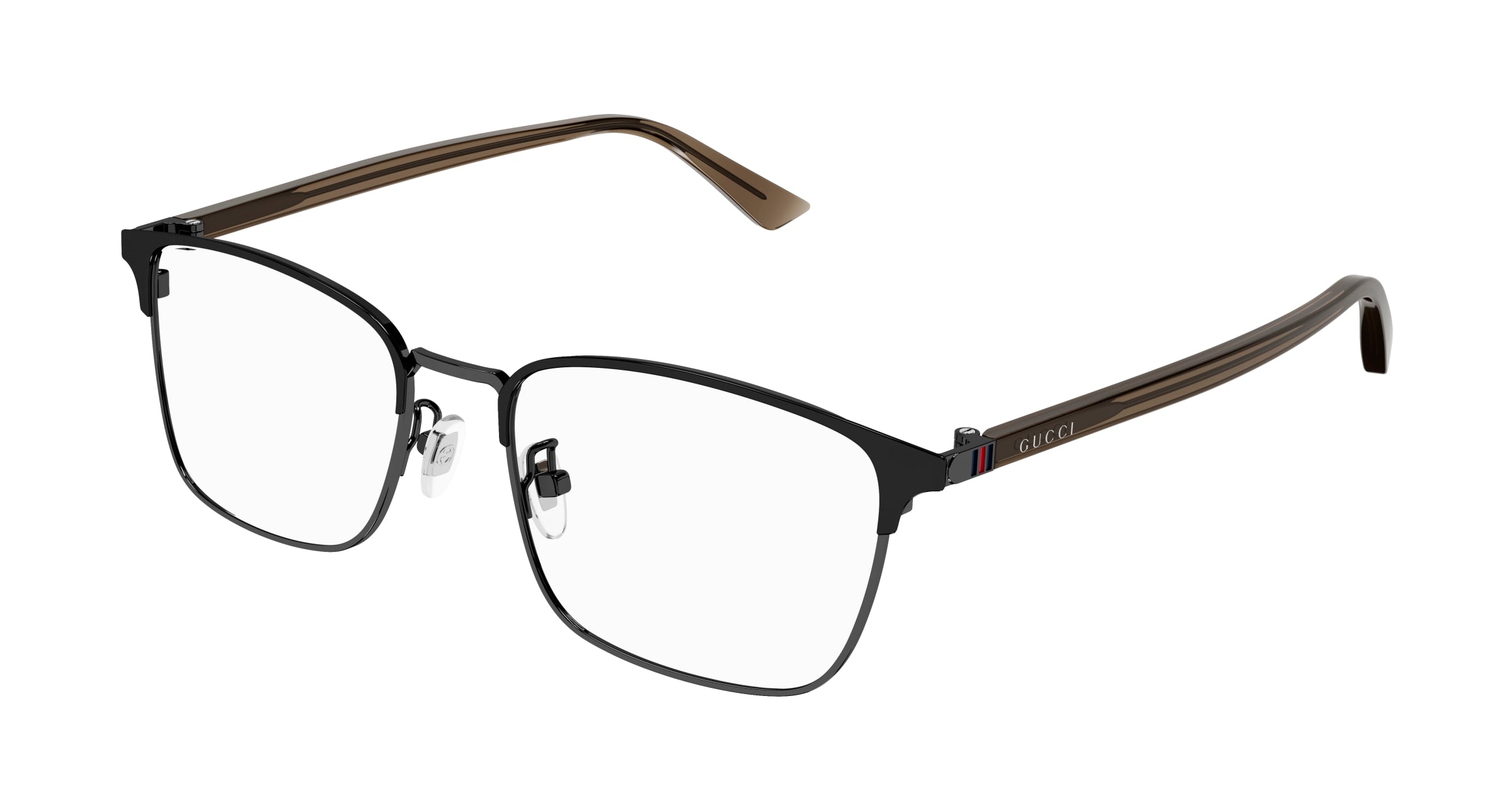 Gucci Uomo Gg1124Oa 003 Montature Da Vista Metallo Nero  Squadrata