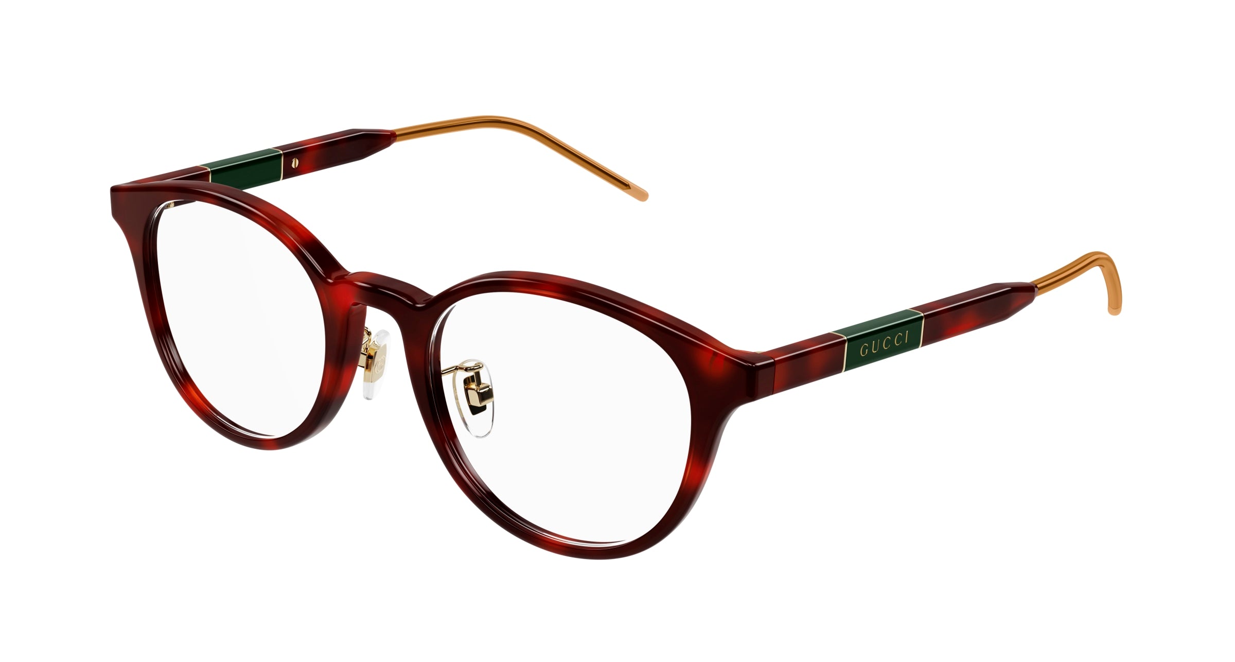 Gucci Unisex Gg1229Oj 003 Montature Da Vista Acetato Havana  Pantos