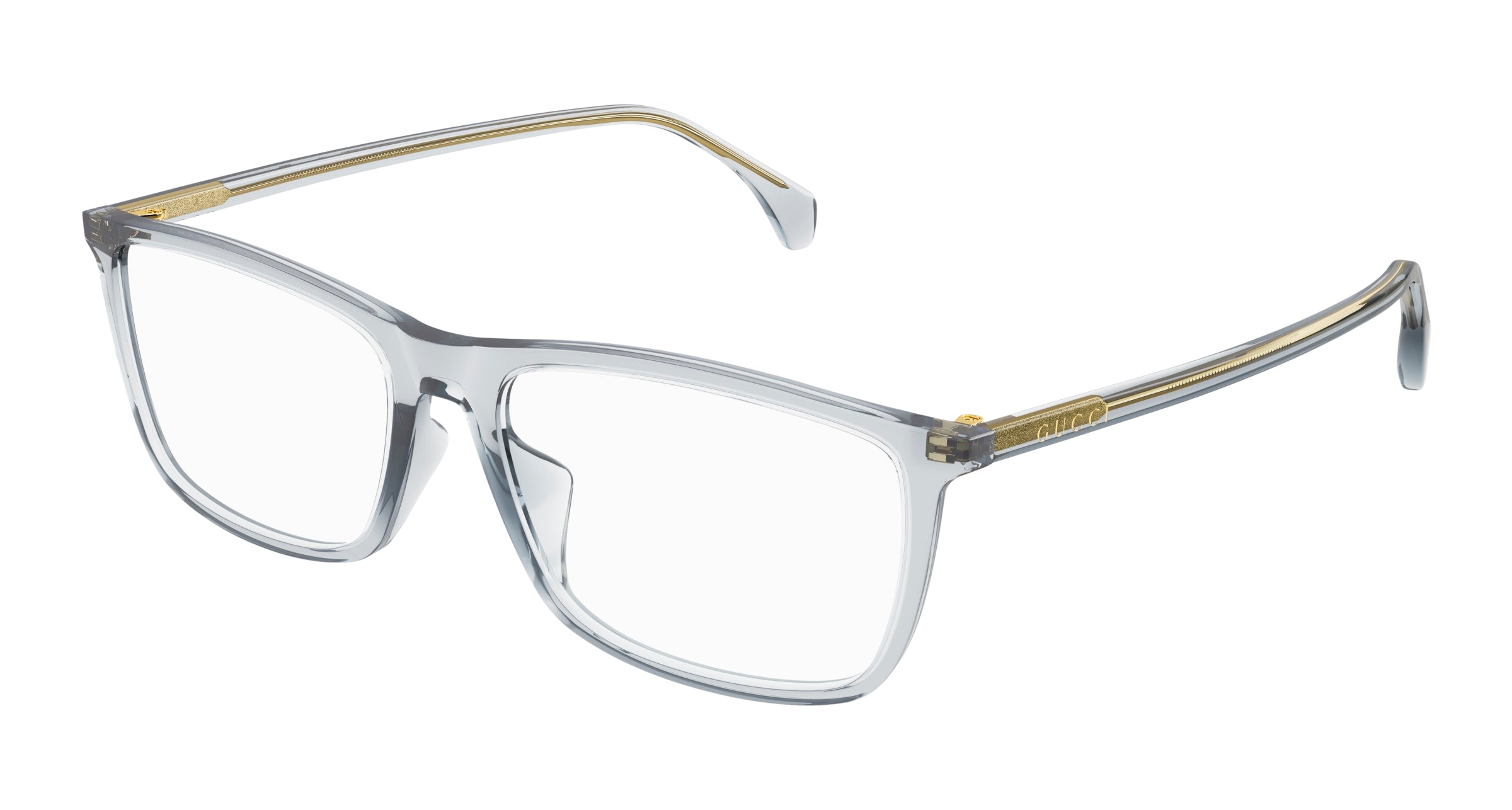 Gucci Uomo Gg0758Oa 004 Montature Da Vista Plastica Grigio  Squadrata