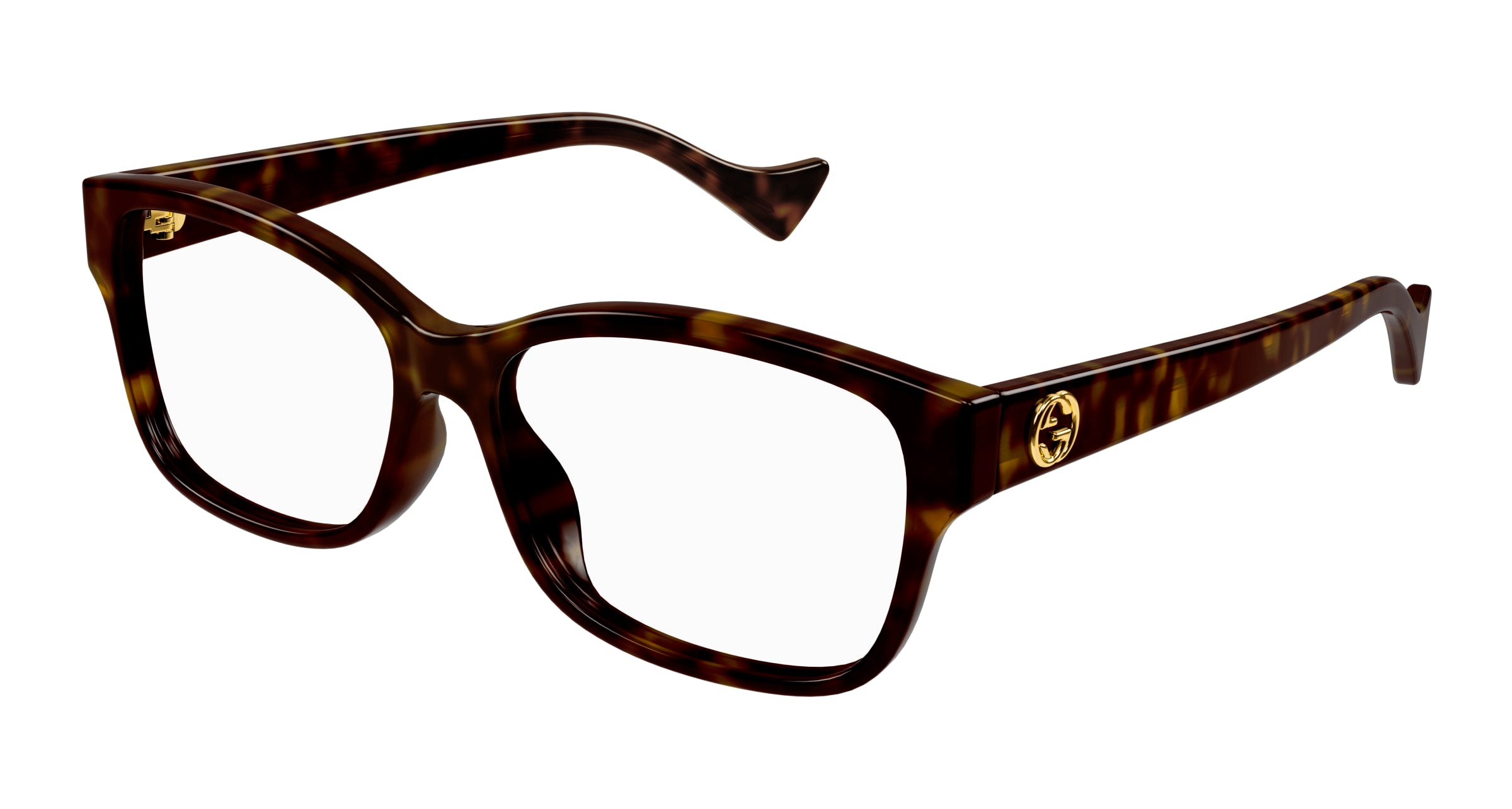 Gucci Donna Gg1259Oa 002 Montature Da Vista Acetato Havana  Squadrata