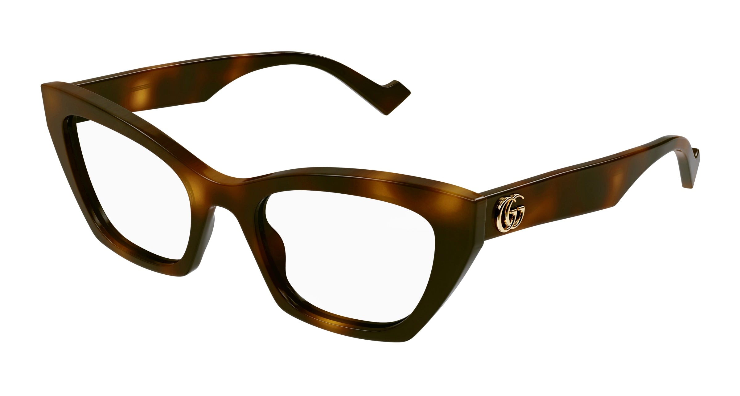 Gucci Donna Gg1334O 002 Montature Da Vista Acetato Havana  Cat Eye