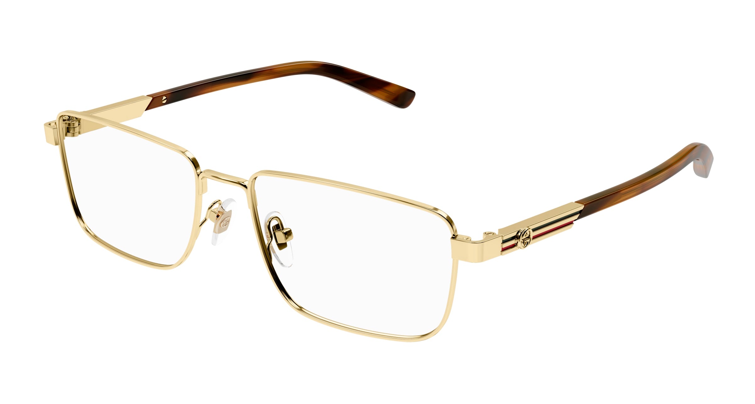 Gucci Uomo Gg1291O 002 Montature Da Vista Metallo Oro  Squadrata