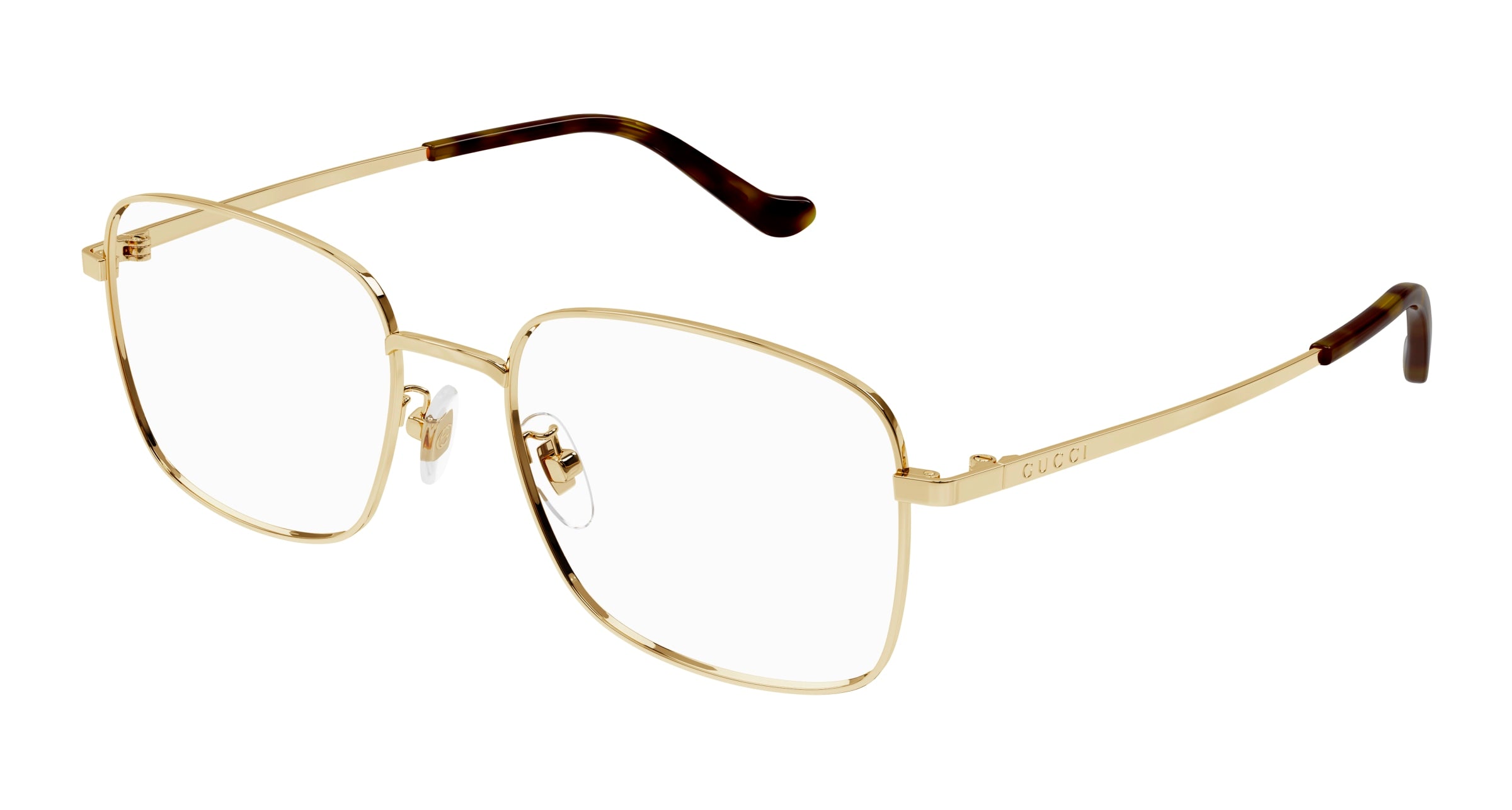 Gucci Uomo Gg1355Oa 002 Montature Da Vista Metallo Oro  Squadrata