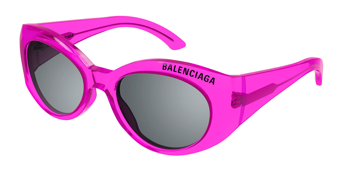 Balenciaga Donna Bb0267S 004 Occhiali Da Sole Acetato Rosa Argento Pantos