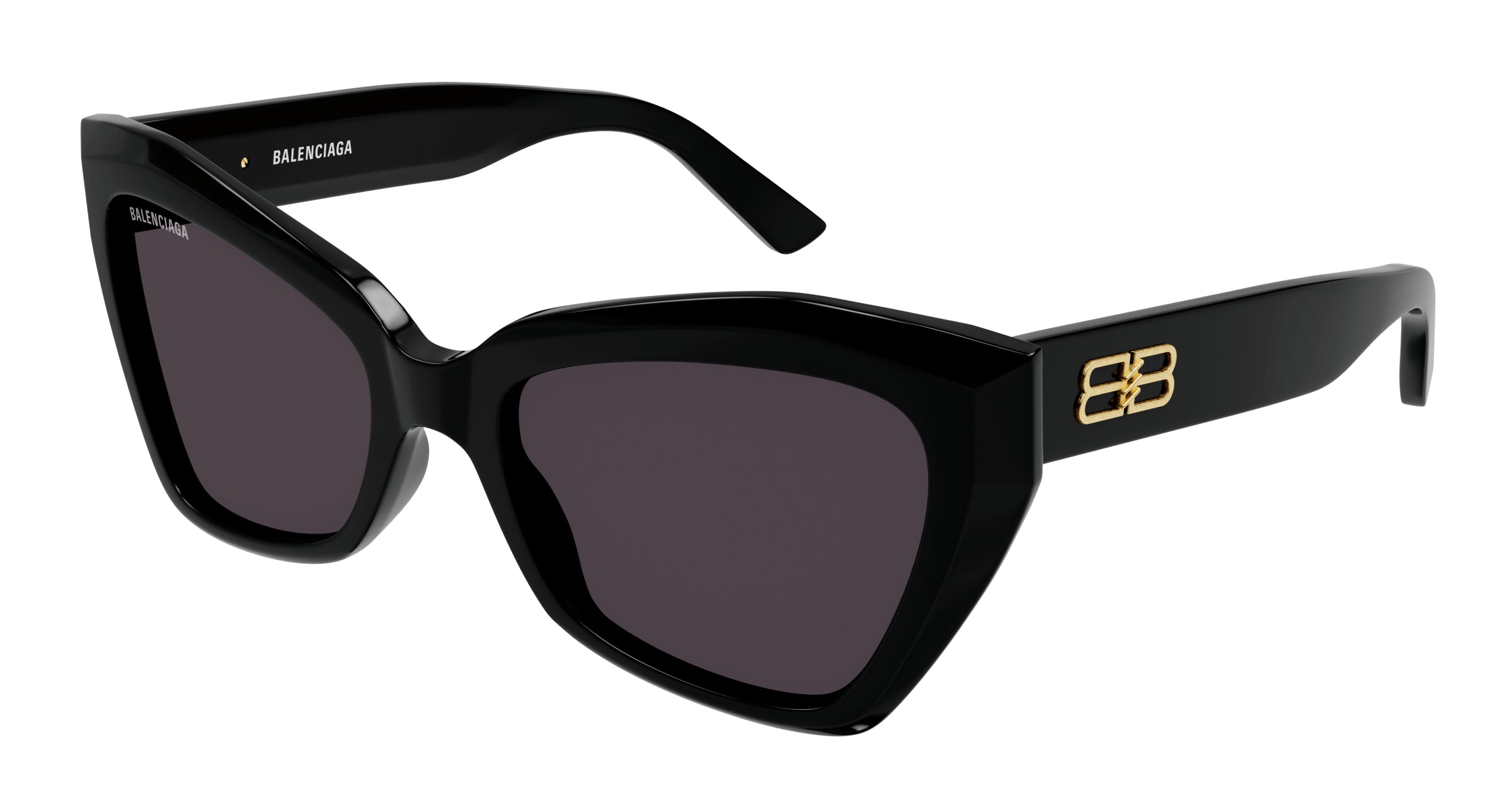 Balenciaga Donna Bb0271S 001 Occhiali Da Sole Acetato Nero Grigio Geometrica
