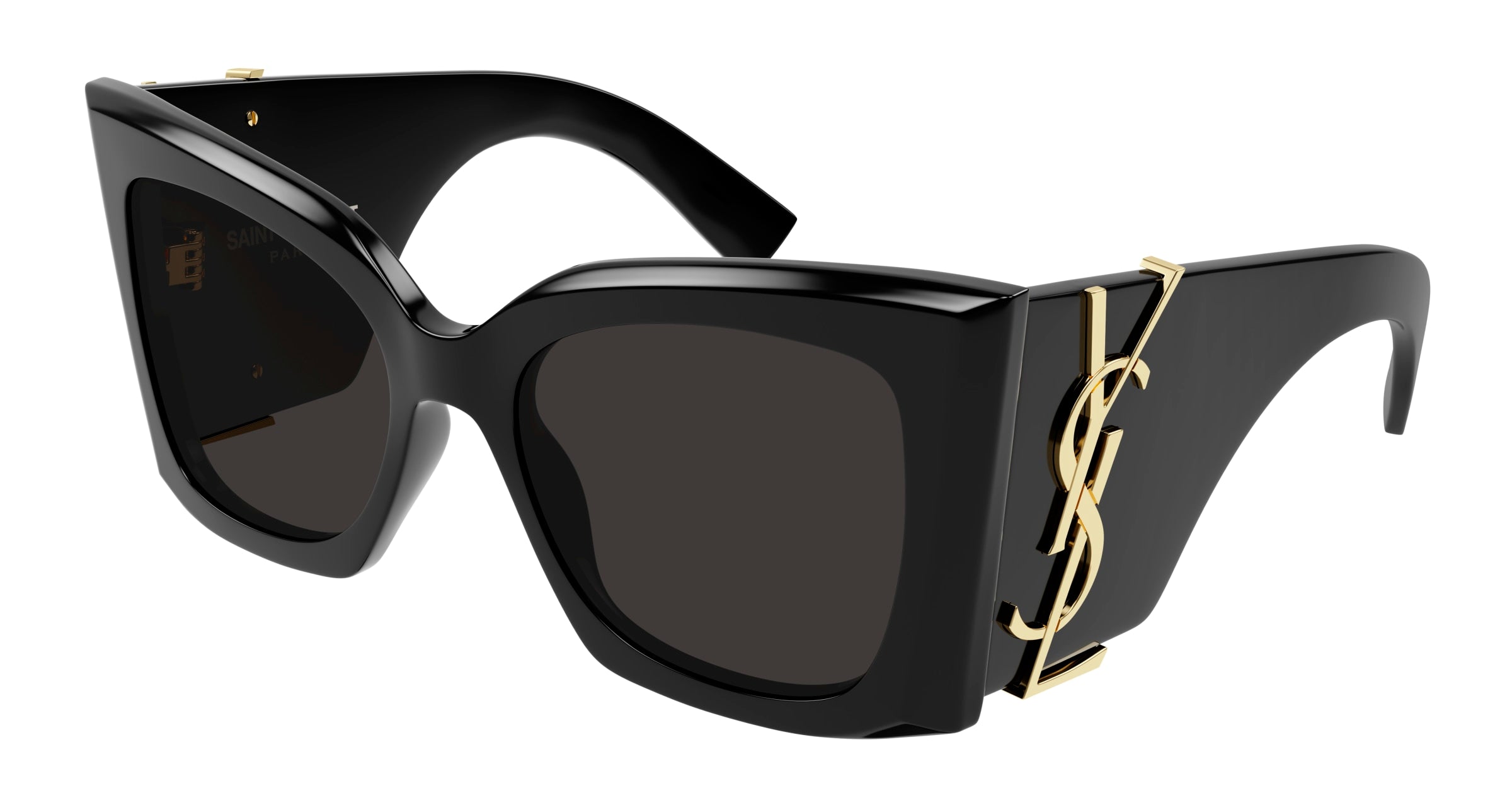 Saint Laurent Donna Sl M119 Blaze 001 Occhiali Da Sole Acetato Nero Nero Cat Eye Normale